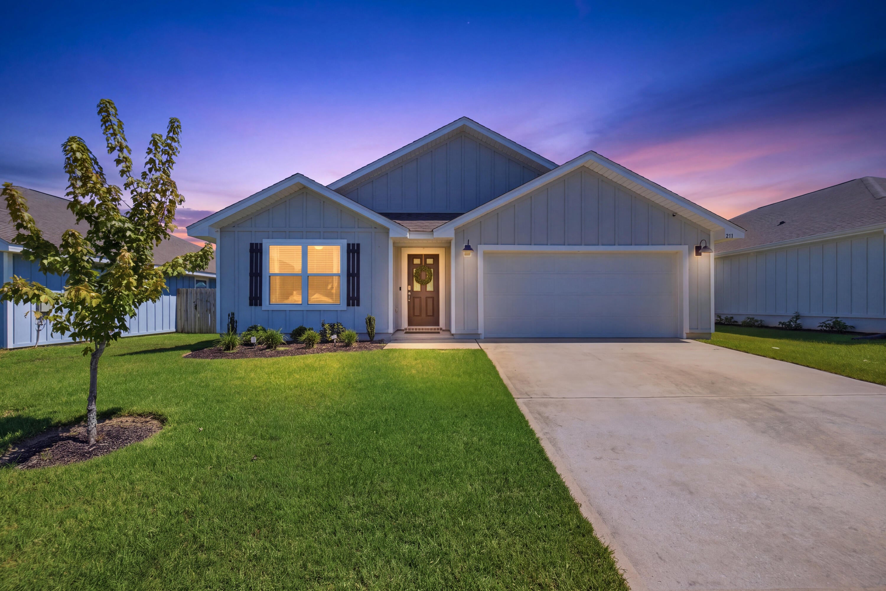 VA assumable loan at an attractive 2.9% interest rate available for qualified buyers, plus a builder warranty effective through 2031.

Beautiful 4-bedroom, 2-bath Cali floor plan in the desirable Shoal River Landing community. Built in 2021, this 1,776 sq ft single-story home offers a bright, open layout that works well for both everyday living and entertaining.

The spacious kitchen is the heart of the home and features a large center island, stainless steel appliances, smooth-top range, built-in microwave, pantry, and open views into the dining and living areas. Wood-look flooring runs throughout the main living spaces, while the bedrooms offer comfortable carpet.

The private primary suite includes a walk-in closet, double vanity, and oversized 5-foot shower. Three additional bedrooms provide plenty of space for family, guests, a home office, or hobbies.

Outside, enjoy a covered back patio, attached 2-car garage, and durable Hardie plank exterior. Shoal River Landing offers sidewalks and a community pool for residents.

Conveniently located near Riverside Elementary, Shoal River Middle School, and Crestview High School, with quick access to I-10 and Hwy 85 for commuting to Eglin, Duke Field, shopping, dining, and the surrounding Emerald Coast.

Move-in ready, competitively priced, and offering a rare opportunity to assume a 2.9% VA loan for qualified buyers.

All information is deemed reliable but not guaranteed. Buyer to verify all measurements and information.