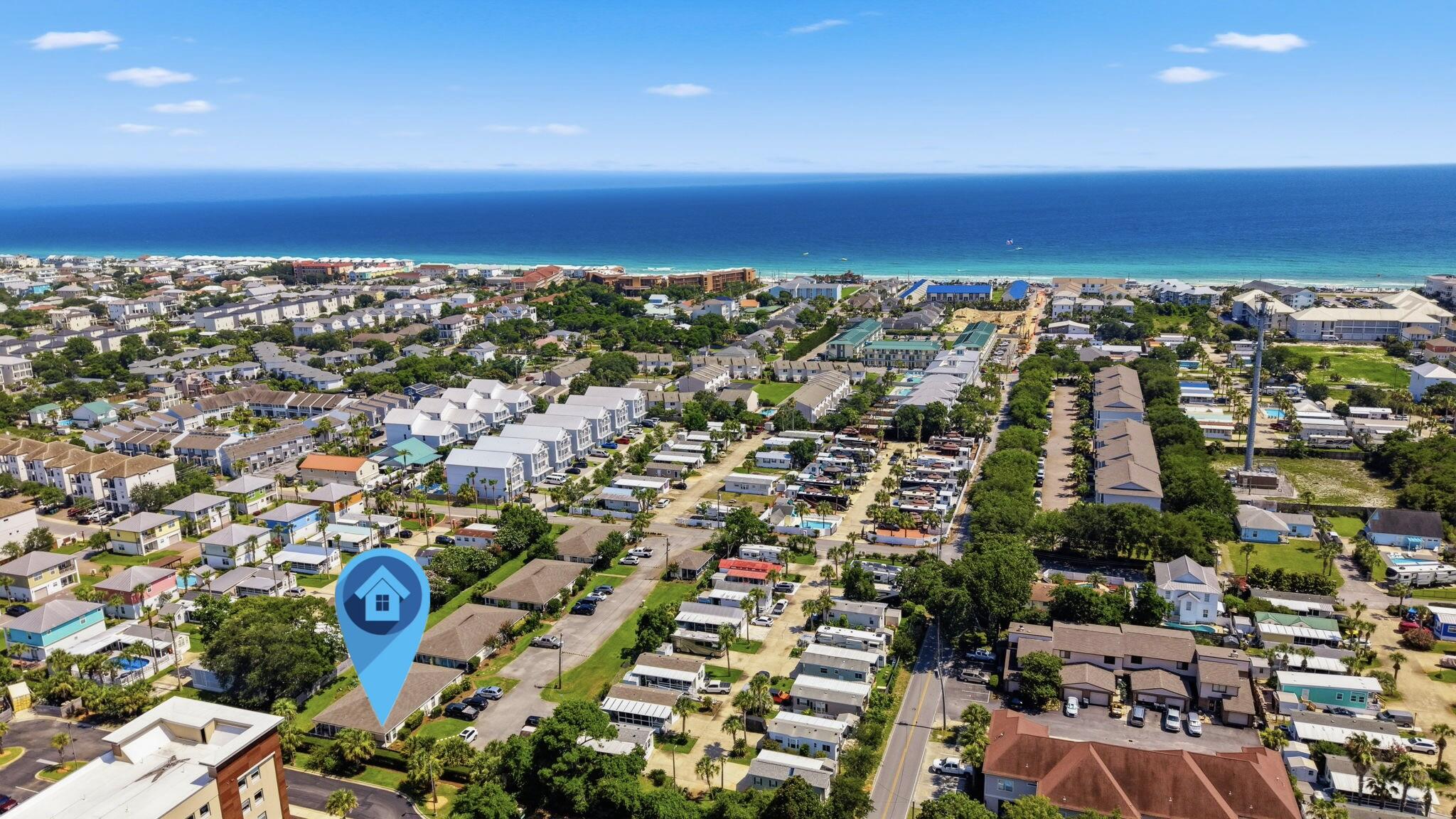 Discover one of the most compelling values south of Highway 98 in Miramar Beach. Located just a short walk from the sugar-white sand, multiple public beach access points, and Pompano Joe's, this updated one-bedroom Hidden Villas townhome offers an affordable opportunity to enjoy the Emerald Coast lifestyle.

The interior has been refreshed with brand-new GE appliances, new flooring, fresh paint, impact-rated windows, updated landscaping, and additional improvements throughout. Tucked into a private back corner of the community, the property provides a comfortable retreat while keeping the beach, dining, and entertainment close by.

Whether you are searching for a low-maintenance primary residence, a weekend escape, or a second home near the Gulf, this townhome is ready for its next owner. Silver Sands Premium Outlets, Destin Commons, and a wide variety of restaurants and local attractions are also just a short drive away.

With its walkable beach location, recent updates, low HOA dues, and attractive price point, this Hidden Villas townhome offers exceptional value in the heart of Miramar Beach.