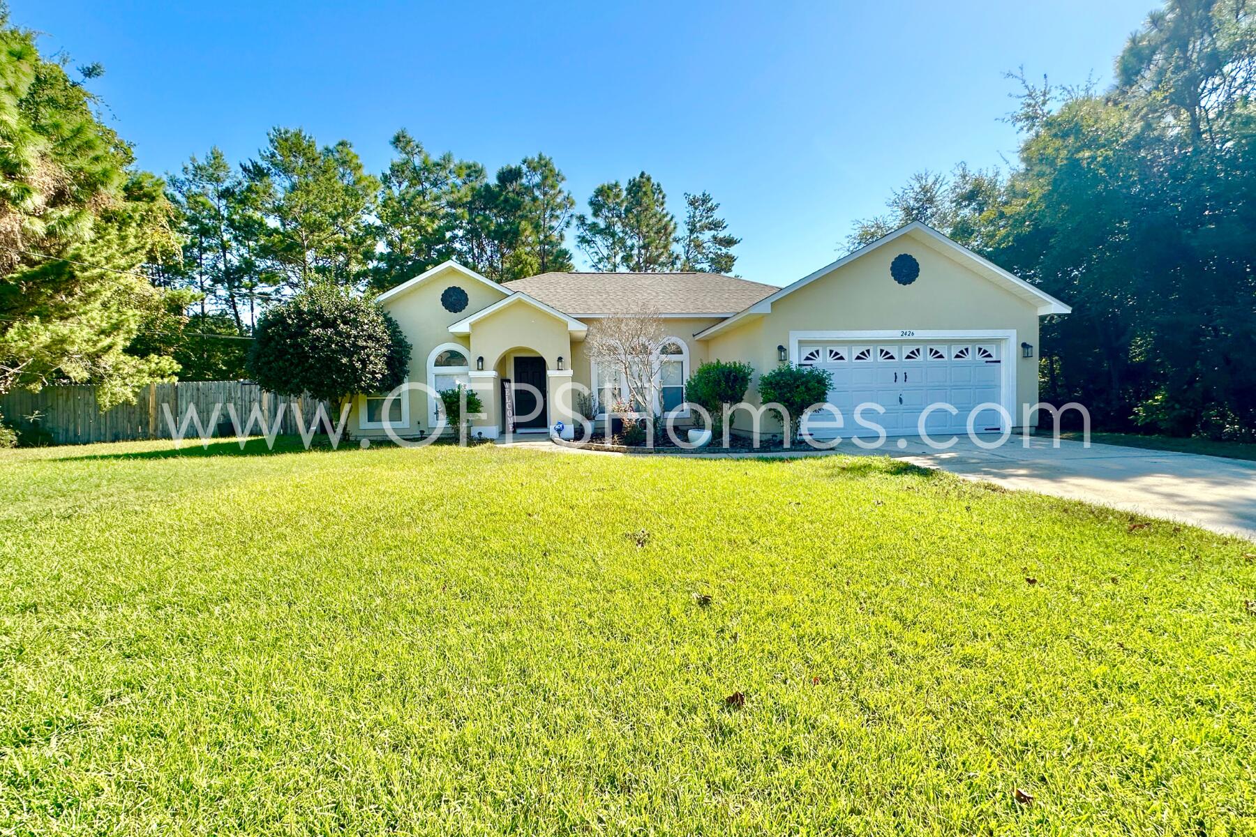 Welcome to this charming 3-bedroom, 2-bathroom home located in the highly desirable Holley by the Sea community. This home features an open-concept layout with high ceilings, creating a bright and inviting living space throughout.

The kitchen flows seamlessly into the spacious living room and cozy breakfast area, making it ideal for both everyday living and entertaining. The primary bedroom offers a generously sized walk-in closet, while both bathrooms are finished with upgraded countertops.

Additional highlights include a two-car garage and a private backyard, providing both convenience and comfort.

Residents of Holley by the Sea enjoy access to a state-of-the-art recreation center featuring multiple pools, tennis courts, a fully equipped fitness center, exercise classes, and more.  The property is conveniently located near Hurlburt Field, beautiful beaches, and highly rated schools.

No smoking permitted. A minimum credit score of 600 is required, along with meeting all rental criteria.

Pets may be considered upon approval with a non-refundable pet fee and completion of a PetScreening.com application.