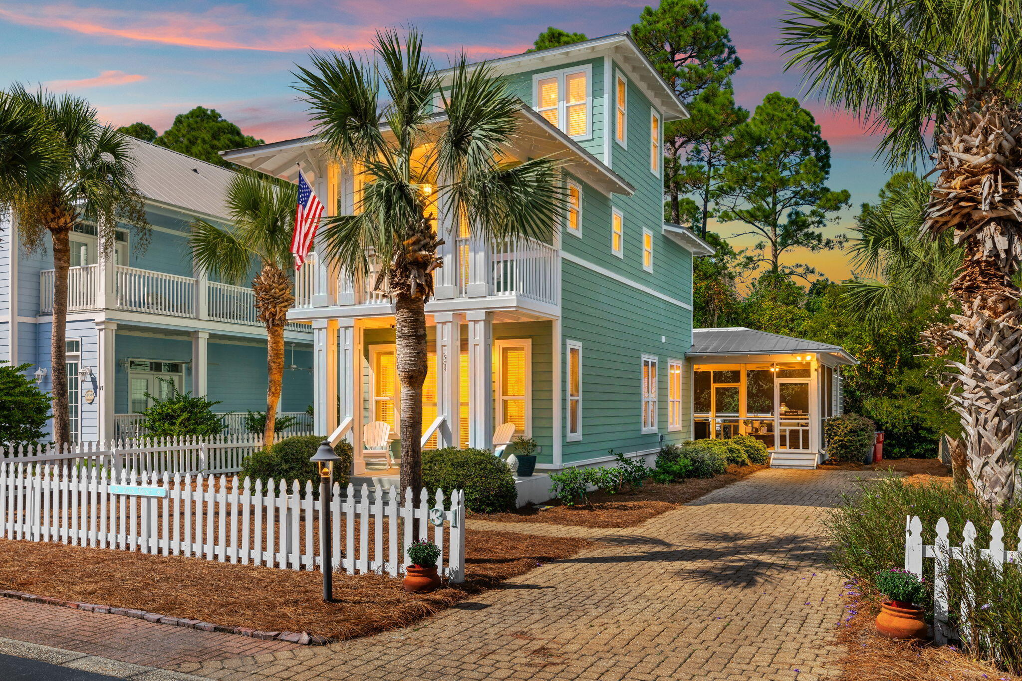 Priced Below Current Appraisal Value! Located in desirable Cassine Village in Seagrove Beach, this beautifully updated home offers an exceptional opportunity along 30A, with generous neighborhood amenities and low HOA fees. Ideally positioned near the neighborhood entrance and approximately 900 feet from the public beach access directly across 30A, this furnished residence places you close to the beach, dining, shopping, and outdoor activities. The thoughtfully designed three-story floor plan offers plenty of space for both everyday living and entertaining. The first floor features an open living, dining, and kitchen area, along with a guest bedroom and full bathroom with a spacious walk-in shower. Low-maintenance tile flooring runs throughout the first floor, while the second and third floors feature hardwood flooring. The updated kitchen is a standout, featuring quartz countertops, stainless steel appliances, and a coveted GE Café dual-fuel range with double ovens. New pendant lighting, a deep single-basin sink, and updated fixtures add both style and functionality. Upstairs, the second floor is home to the spacious primary suite, where the bedroom opens to a private balcony. The primary bathroom features dual vanities and a large walk-in shower finished with custom tile. A second guest bedroom with an ensuite bathroom featuring a new soaking tub provides comfortable accommodations for family and guests. The third floor offers a generous sitting area with a wet bar, creating a versatile additional living space. With its size and layout, this area could easily be converted into a bunk room, providing even more flexibility for guests or rental use.

Outdoor living is truly exceptional. A large screened porch creates an inviting setting for entertaining, enjoying a meal, or relaxing in the coastal breeze. The porch has been reframed with wood framing and outfitted with new doors and screens, along with new wall lighting, a flat-screen TV, and mounted soundbar. Beyond the porch, a new deck features an impressive outdoor kitchen complete with a Big Green Egg, granite countertops, refrigerator, and solar lighting -- a true chef's dream for effortless outdoor entertaining. An outdoor propane tank, new gutters, exterior lighting, and dwarf lemon and orange trees further enhance the home's outdoor appeal.

Cassine Village residents enjoy an impressive collection of amenities, including two swimming pools, two tennis courts, a picnic area overlooking the neighborhood lake, and a nature path within the neighborhood. The location is equally appealing, with easy access to popular Seagrove Beach favorites including Café 30A, Angelina's, and The Perfect Pig, as well as nearby shopping and walking trails.

Offered furnished with a small list of exclusions, this turnkey coastal home combines an enviable Seagrove Beach location, extensive recent updates, exceptional outdoor living, and the amenities of Cassine Village.