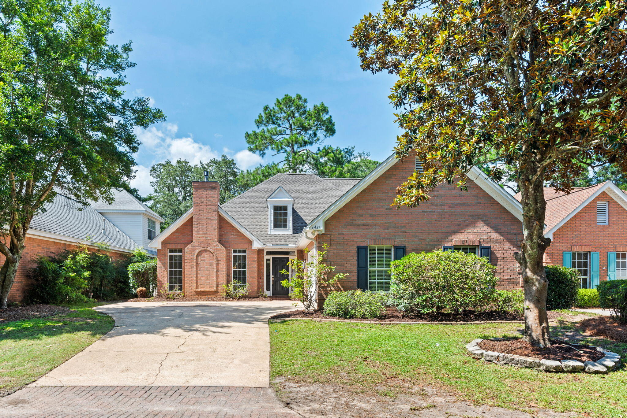 Turnberry Place is where Southern charm meets practical living! Nestled within a highly desirable Bluewater Bay neighborhood featuring a charming community gazebo and green space, this beautifully designed 4-bedroom, 2.5-bath home offers 2,669 square feet of functional living space.

The spacious living room welcomes you with soaring vaulted ceilings, abundant natural light, and a cozy gas fireplace, creating an inviting atmosphere for everyday living and entertaining. The thoughtfully designed floor plan features a spacious primary suite on the main level, complete with a newly updated spa-like bath and expansive walk-in closet.
Upstairs, you'll find generously sized secondary bedrooms, a newly renovated full bath, and a versatile loft space perfect for a home office, play area, or reading nook.
The open-concept kitchen flows seamlessly into the large eat-in dining area, living room, and screened porch, creating the ideal indoor-outdoor lifestyle while showcasing peaceful, tree-lined views. Enjoy bug-free outdoor living year-round from the screened porch overlooking a serene backyard with no homes behind--just nature and walking trails.
Additional highlights include newly updated lighting, a NEW roof (2026) , NEW water heater (2026), fresh paint throughout, and easily accessible walk-in attic storage from an upstairs bedroom--no ladder required. With extensive updates, beautiful surroundings, and a sought-after Bluewater Bay location, this home truly has it all! beautiful surroundings, and sought-after Bluewater Bay location, this home truly has it all.