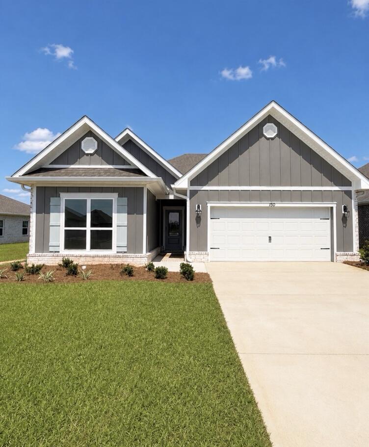 Welcome to 150 Gray Owl Drive E. at Owls Head Farms in Freeport, Florida. This pre-construction homesite offers the opportunity to secure new construction prior to groundbreaking. This property will be developed with the Kennedy floorplan and built to current design standards and specifications. Buyers may have the ability to personalize select finishes depending on the stage of construction. Estimated completion timelines and build details available upon request.  

Step inside to discover a smart, welcoming layout designed for comfort and flexibility. A front hallway leads to two guest bedrooms and a full bathroom, creating a private space that works well for visitors, children, or a home office setup. The center of the home opens into a bright living, dining, and kitchen area filled with natural light from multiple windows and a glass back door. Perfect for everyday living and entertaining, the kitchen includes a large island with views of the shared spaces, quartz countertops, soft-close Shaker-style cabinets, stainless steel appliances including a stove, microwave, and dishwasher, plus a corner pantry for extra storage. 


Durable EVP flooring runs throughout the home creating a seamless transition between rooms. Toward the back of the home, a separate hallway leads to the laundry room and the private primary suite. This spacious retreat offers a luxurious bath with a soaking tub, separate shower, oversized double vanity, and a walk-in closet.