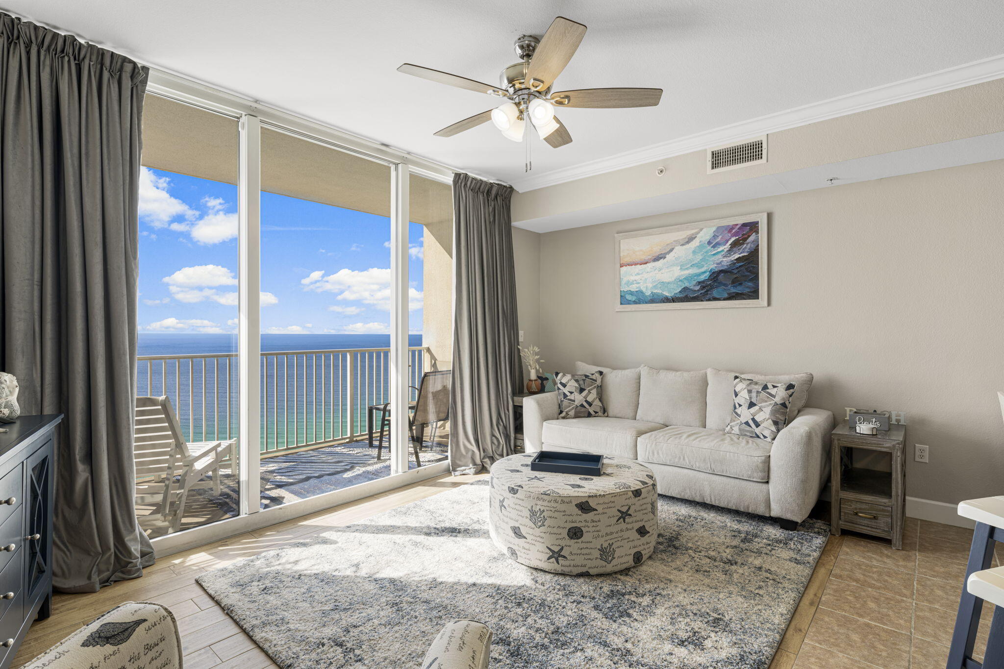 **$41K IN 2025 RENTAL INCOME + HEALTHY HOA + BONUS BUNK ROOM.** Beautifully remodeled and fully furnished, this ''F'' plan at Tidewater Beach Resort offers a compelling combination of proven rental performance, strong ownership economics, and coastal appeal. The unit generated $35K in 2024 and $41K in 2025, both with owner stays, providing an established rental history with additional opportunity to increase revenue. The bonus bunk room adds valuable sleeping capacity, making this unit particularly attractive to families and vacation guests. The 1-bedroom, 2-bath unit features fresh coastal décor and stylish furnishings throughout, creating a turnkey retreat ready for personal enjoyment or continued short-term rental use. Tidewater Beach Resort offers an impressive collection of amenities, including two lagoon-style pools, a heated indoor pool, private movie theater, fitness center, and more. Just one mile from Pier Park, guests enjoy convenient access to dining, shopping, entertainment,Topgolf and Pirate's Voyage Dinner & Show. With a healthy HOA and well-managed resort this unit offers an attractive balance of income potential and manageable ownership costs. A turnkey opportunity to own a well-appointed Panama City Beach unit with established rental income, additional sleeping capacity, resort-style amenities, and a highly desirable location.