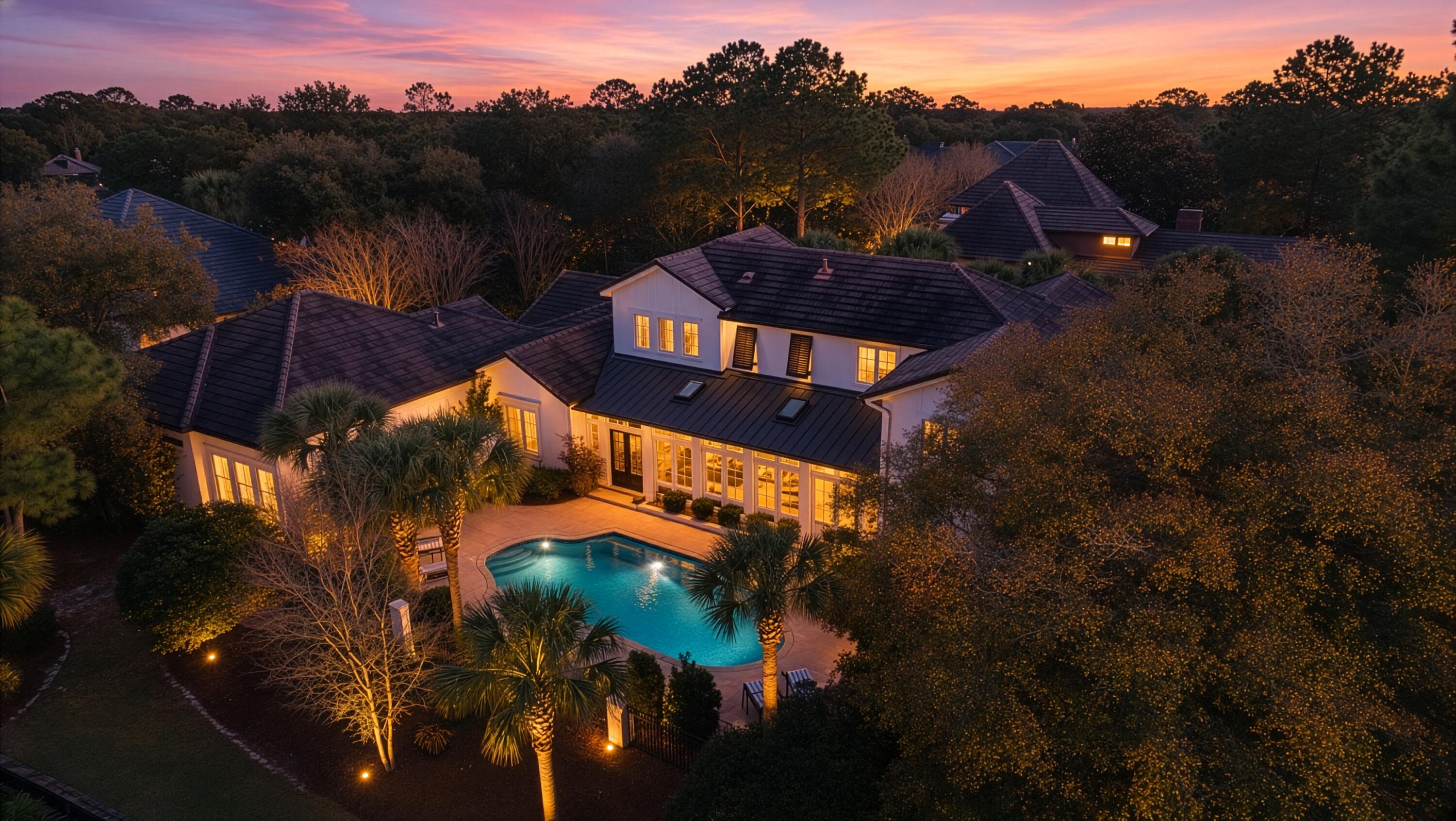Privacy and Luxury is what 1533 Island Green Ln has to offer. This exquisite home in the gated Island Green neighborhood in the Sandestin Community showcases the perfect blend of spaciousness and comfort. This expansive 6,870 sq ft home has five spacious bedrooms and four and a half elegantly appointed bathrooms, this corner lot in Island Green offers ample space for your lifestyle needs.

Step inside to a grand foyer that leads to a stunning living area, adorned with chandeliers and bathed in natural light from the bay and floor-to-ceiling windows. The hardwood and carpet floors add warmth and sophistication throughout the home. The gourmet kitchen is a chef's dream, featuring an island kitchen with granite countertops, a breakfast bar, and top-of-the-line appliances including a