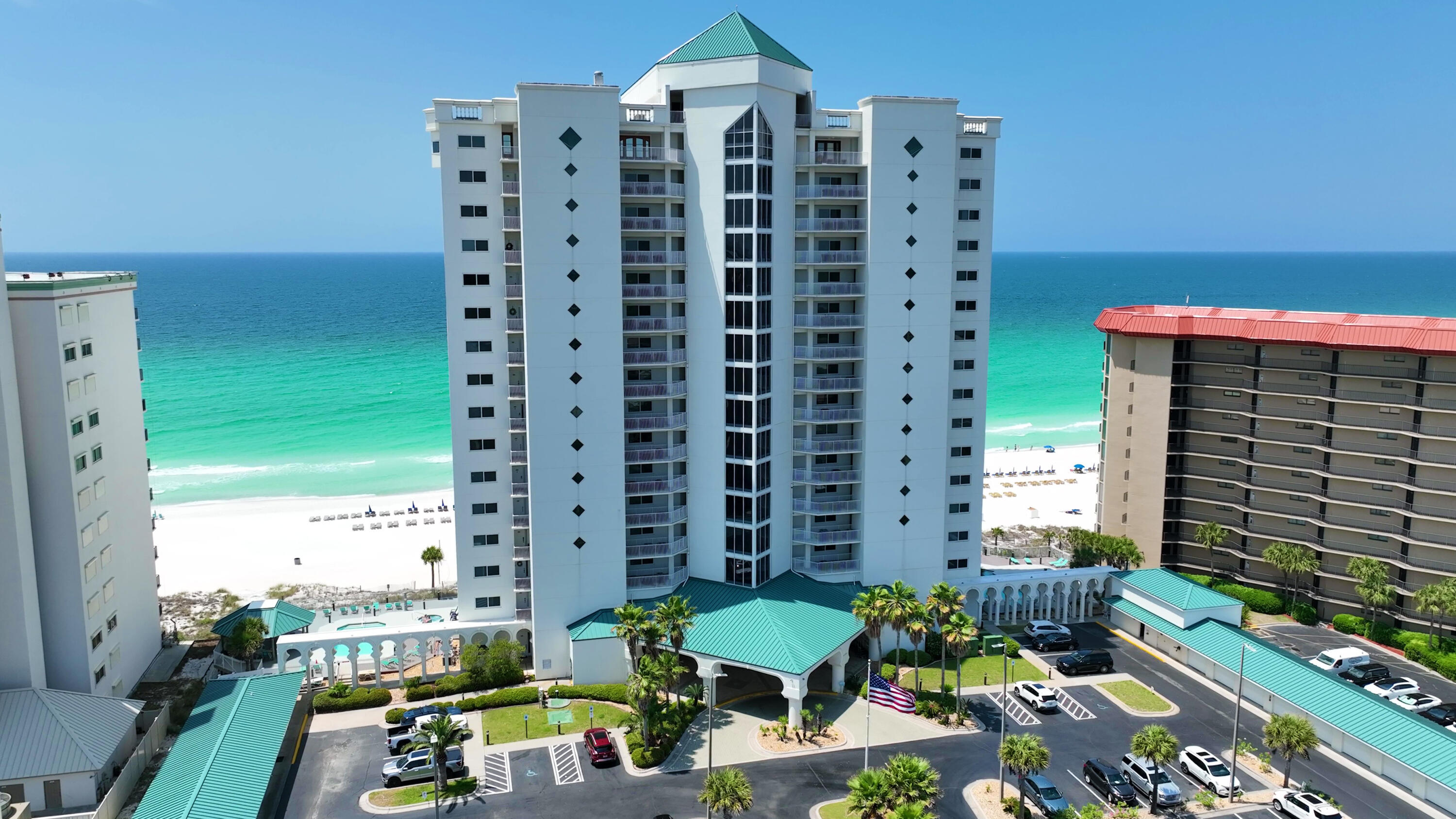 Are you looking for a 1744 sq ft. condo with a 1 Car Garage......HERE IT IS!!! Experience coastal luxury in this stunning 3-bedroom, 3-bath gulf-front condo located on the 5th floor of the highly sought-after Princess Condo. This spacious and open floor plan is designed for both comfort and breathtaking views, featuring an updated kitchen that flows seamlessly into the living and dining areas. Step into the expansive family room with sliders that lead to a large private balcony--perfect for enjoying panoramic Gulf views and unforgettable sunsets. The waterfront master suite offers its own direct balcony access, creating a true retreat with the soothing sounds of the waves just steps away. A rare and highly desirable feature, this unit includes a private 1-car garage, providing added convenience and value. Close to restaurants, shopping, St Andrew Park and much more. Whether you're looking for a primary residence, second home, or investment property, this exceptional condo delivers the ultimate beachfront lifestyle.