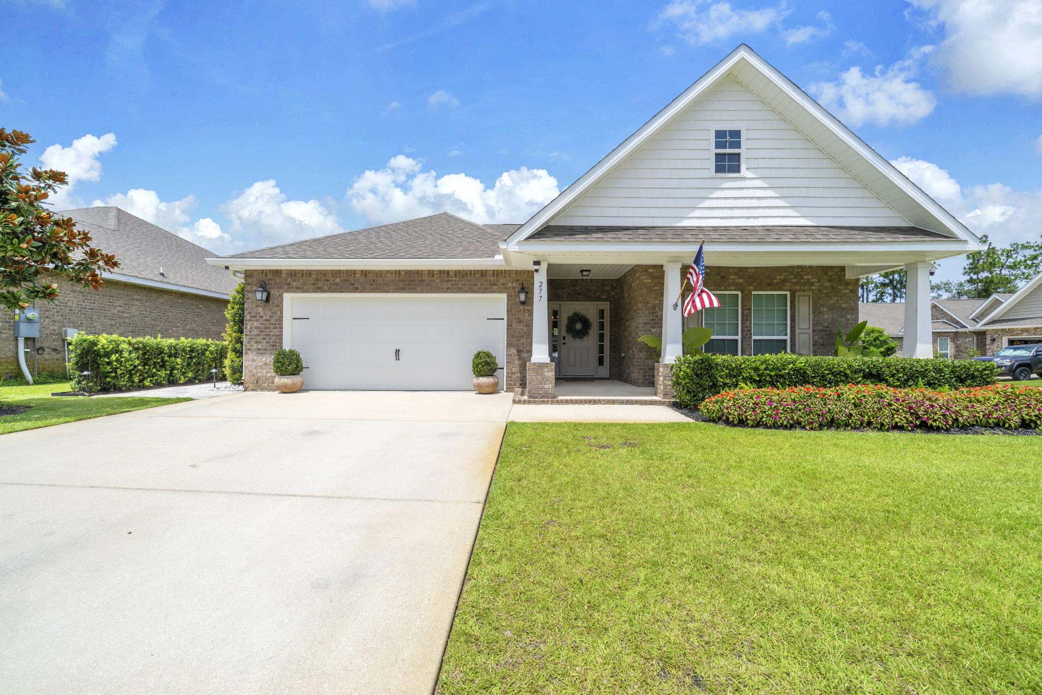 Beautifully maintained home with exceptional outdoor living! The backyard is designed for entertaining and relaxation, featuring an in-ground trampoline, custom fire pit, professional landscaping, landscape lighting, paver walkways and patio, and low-maintenance artificial turf. This home shows pride of ownership throughout and is conveniently located near schools, shopping, dining, and the beautiful beaches of South Walton.