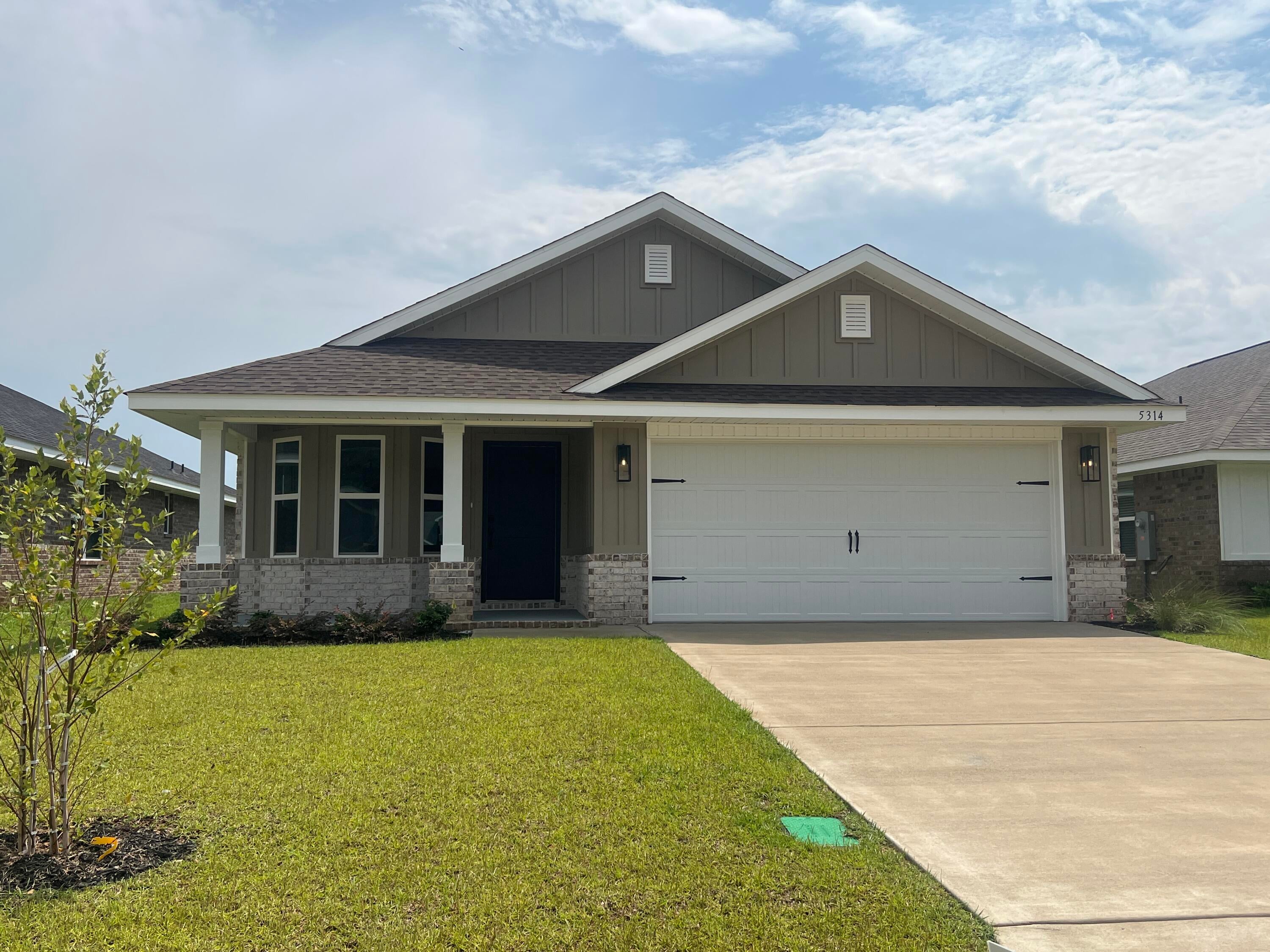 Welcome to HIDDEN PINES by Adams Homes. Located just 30 minutes to Navarre Beach, with close proximity to schools, shopping and much more. This home is 3-sided brick with Hardi design front, 2 car automatic garage, sprinklers with timer, and a sodded yard with a landscaping package. Some upgrades that are being added to this home include granite/quartz countertops in kitchen and bathrooms, Puretec LVP flooring everywhere with carpet only in bedrooms, craftsman style elevation, garden tub and separate tiled shower in the master bathroom.