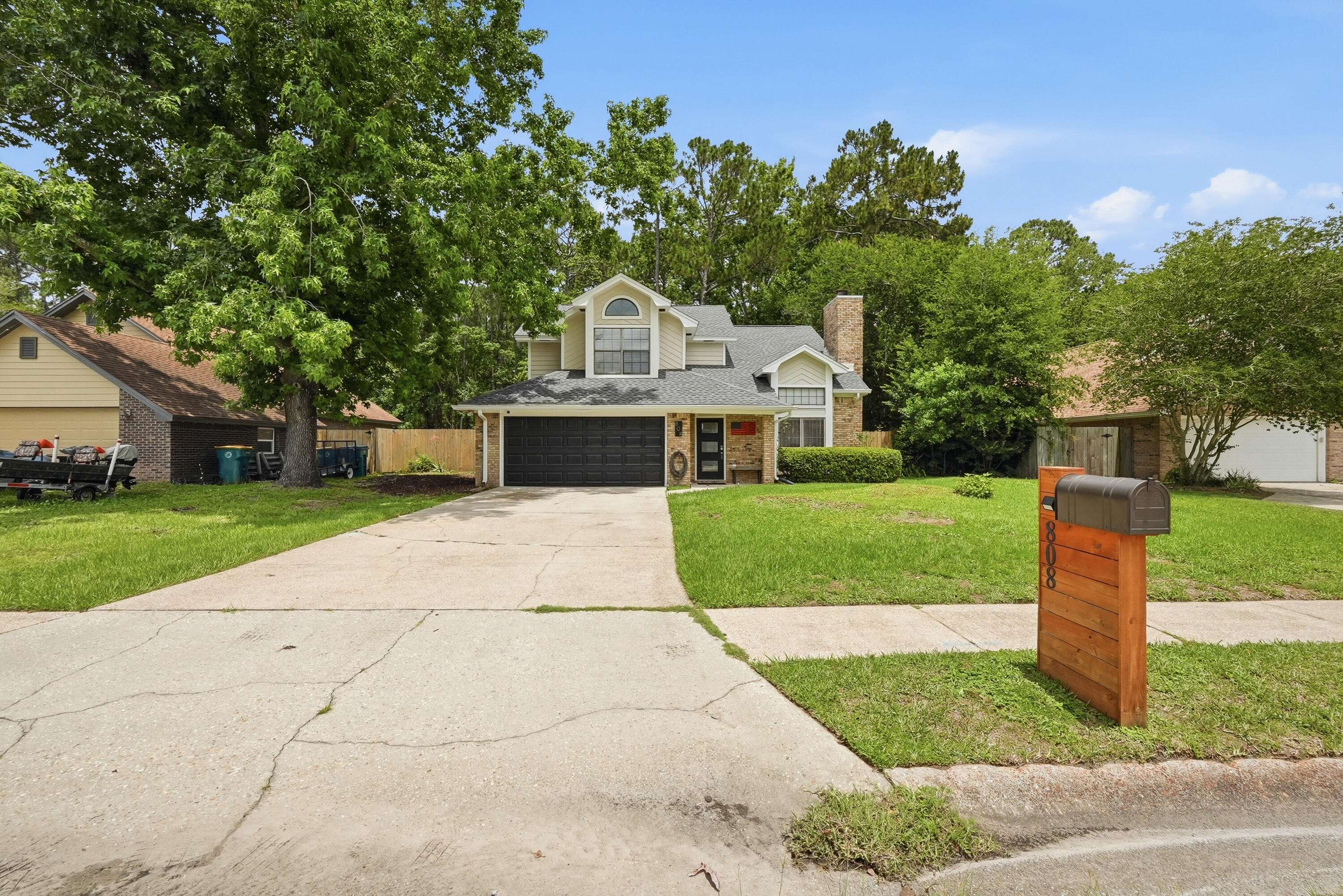 Under Contract with 72-hour Kickout Clause in place. Welcome to 808 Overbrook Drive! This charming home in the desirable Overbrook subdivision has been thoughtfully updated and is ready for new owners. Recent improvements include a new roof (2022), fresh exterior paint (2026), new flooring throughout the downstairs living areas, beautifully remodeled upstairs bathrooms (2025), updated fixtures throughout, and smart home features for modern convenience. Step inside to a spacious living room anchored by a stunning stone wood-burning fireplace. The adjoining dining area is filled with natural light, creating a warm and inviting space for everyday living and entertaining. The kitchen is equipped with a natural gas stove, matching black stainless Samsung appliances, and a reverse osmosis water filtration system. The flexible floor plan includes a bedroom with an ensuite bathroom on the first floor, perfect for guests or multigenerational living. Upstairs, you'll find the remaining bedrooms, including a spacious primary suite featuring a tray ceiling, room for oversized furniture, dual vanities, a whirlpool tub, and abundant cabinet storage. Outside, the fully fenced backyard offers plenty of room for a future pool, pets, play, or gatherings with friends and family. The back patio was completely redesigned in 2026 and provides the perfect space for outdoor entertaining. An 8' x 12' storage shed offers additional storage for tools, lawn equipment, or hobbies. Located in a sidewalk-lined neighborhood with streetlights and no HOA, this home is conveniently located near shopping, dining, schools, Hurlburt Field, Eglin Air Force Base, and the beautiful Emerald Coast beaches. Additional updates include a water heater replacement in 2019. Move-in ready with major updates already completed--this is one you'll want to see in person!