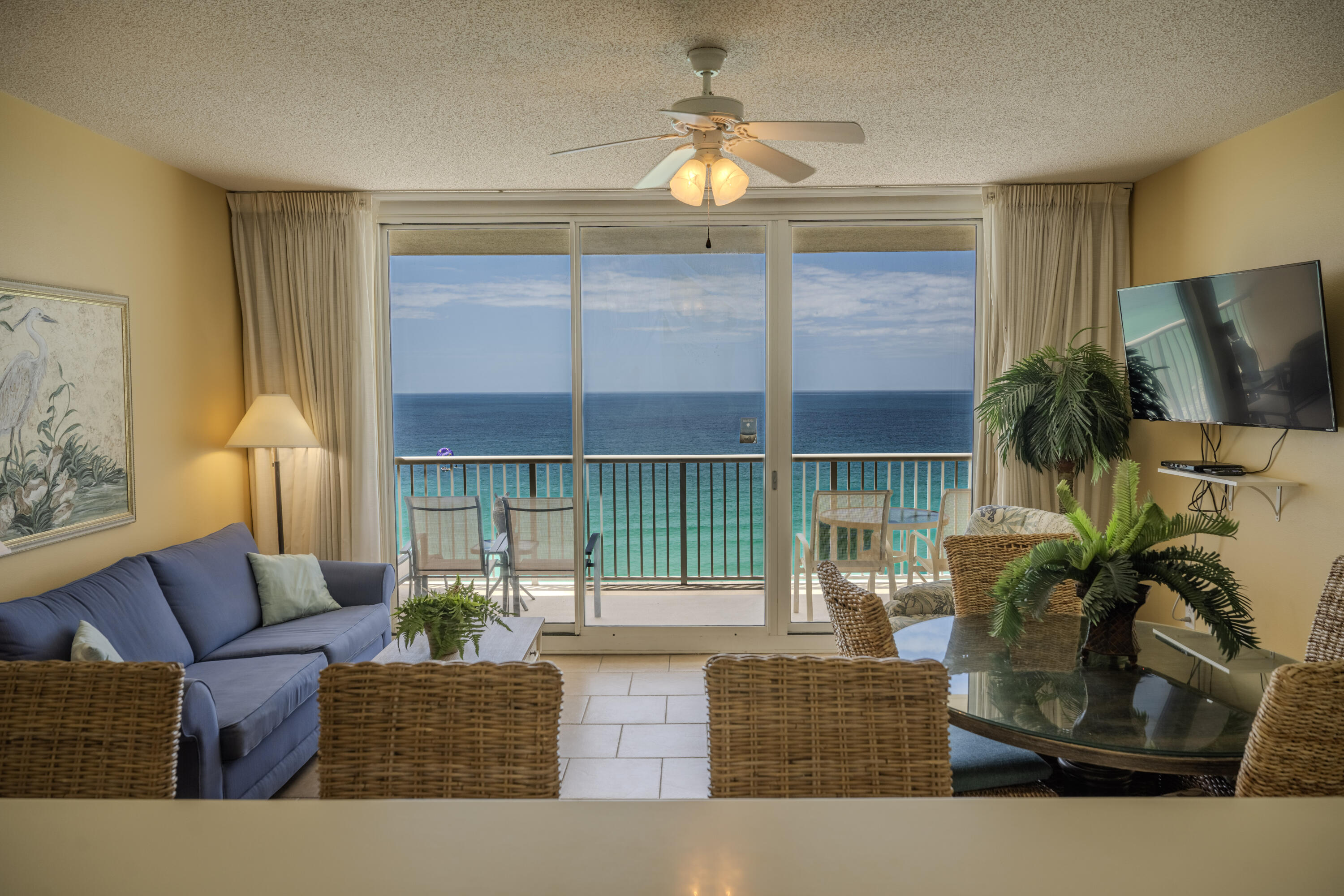 Majestic Beach Resort Tower 1 #1414: Don't miss this beautiful gulf-front condo in the heart of Panama City Beach. Positioned on the 14th floor, this one-bedroom, one-bathroom condo delivers sweeping views of emerald waters and sugar-white sand, all from the comfort of your private balcony--an ideal spot for morning coffee or evening sunsets. Inside, the thoughtfully designed layout accommodates up to four guests and includes a spacious king bedroom with an adjoining bath, a bright open living area, a fully equipped kitchen, and a convenient stackable washer and dryer. The resort experience at Majestic Beach is second to none, featuring five pools--including heated indoor options and a kiddie pool--along with three hot tubs and 650 feet of direct beach access. Additional amenities include a fitness center, private movie theater, tennis and pickleball courts, game room, grilling areas, and on-site dining options such as a Starbucks-style café and seasonal gulf-front bar and grill. Covered parking, high-speed elevators, and 24/7 security add ease and peace of mind. Located just a short drive from Pier Park, Aaron Bessant Park, St. Andrews State Park, and a wide variety of shopping, dining, and entertainment, this property is an excellent choice for a vacation rental, full-time residence, or personal beachfront retreat. All dimensions are approximate and should be verified if important.