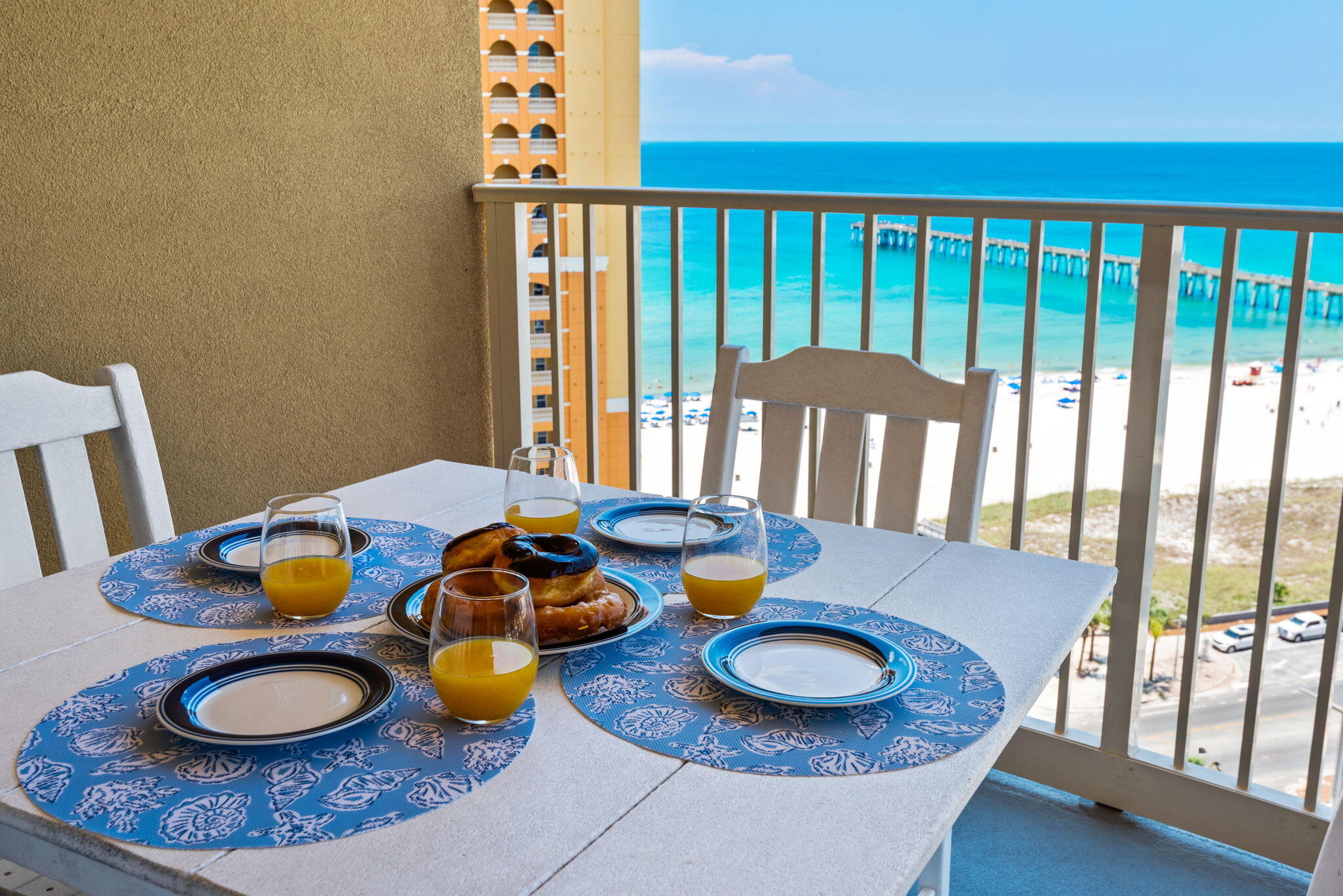 Experience coastal living at its finest in this stunning one-bedroom, two-bath condominium in Calypso Tower III, the newest high-rise in Panama City Beach. Thoughtfully designed this beautiful condo offers the perfect blend of comfort, style, and functionality, making it an ideal vacation getaway, investment property, or full-time residence. Step onto your private balcony and take in breathtaking panoramic views of the emerald-green Gulf of Mexico, where every sunrise and sunset creates a picture-perfect backdrop. From the comfort of your own balcony, enjoy front-row seats to Panama City Beach's spectacular Fourth of July and New Year's Eve fireworks displays. Located just steps from Pier Park, you'll have easy access to premier shopping, dining, entertainment, and the beach, while enjoying the exclusive amenities of the newest resort tower in PCB, including a resort-style pool, fitness center, hot tub, fire pit, and covered parking with convenient beach access via the pedestrian skybridge. Whether you're relaxing by the pool, strolling the sugar-white sands, or soaking in the incredible Gulf views, this exceptional condo offers the ultimate beach lifestyle.