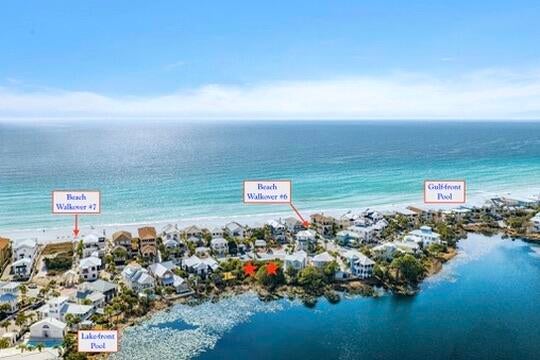 Truly a once-in-a-lifetime opportunity to design and create your dream lakefront, gulf-view home in the heart of Carillon Beach on two adjacent lots on Lake Carillon.  This listing is for one  lot but an adjacent comparably sized lot is also available.  Comes with plans to build large home spanning both lots (owner paid 250k for the plans). See Architectural Renderings in the photos - stunning! This is the last opportunity to buy either one or 2 contiguous lots in Carillon Beach, which are both ON Lake Carillon and across the street from the gulf, allowing gulf views.  Building design is subject to approval by the Carillon Design Review Committee. Together these two premier lots allow for the creation of a main home and guest home totaling about 5500-6000 sq. ft.