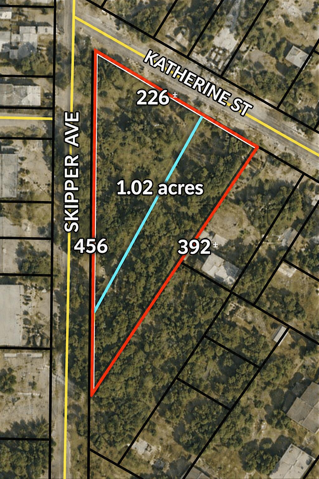 Seize a high-density development opportunity ideally situated off Racetrack Rd in Fort Walton Beach. This 1.02-acre property falls within the Urban Development Area Boundary (UDAB), a designation in Okaloosa County that provides regulatory benefits for urban growth. The site comprises two adjacent parcels with an impressive 499 feet of combined road frontage - 327' on Skipper Ave and 172' on Katherine Street. Developing inside the UDAB allows you to maximize density and height with potential for up to 25 units (subject to final county approval), as well as benefitting from relaxed setback requirements, expedited development approval and potential tax benefits. An occupied duplex exists on the south end of the property on Skipper. May be razed or utilized for interim income.

Buyer to verify lot dimensions.
