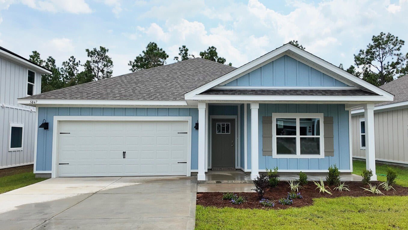 GORGEOUS NEW construction going up now in Marlin Place with a community pool, pavilion, sanded volleyball court, cornhole area and streetlights for residents to enjoy. Just under 1,800 square feet, this beautiful single- story home offers 4-bedrooms with 2-bathrooms, a 2-car garage, and a seamless open layout. Outstanding & spacious floorplan. Stunning Quartz countertops in kitchen and baths, all stainless-steel appliances, gorgeous EVP wood look flooring & plush carpet in the bedrooms. So many great amenities and this highly desirable home comes standard with a Smart Home Technology package with several Smart devices for your convenience. Home also includes hurricane fabric window & door protection and a beautiful classic curb appeal. ALL LISTING pictures, colors, features, and size may vary. Square footages are approximate.