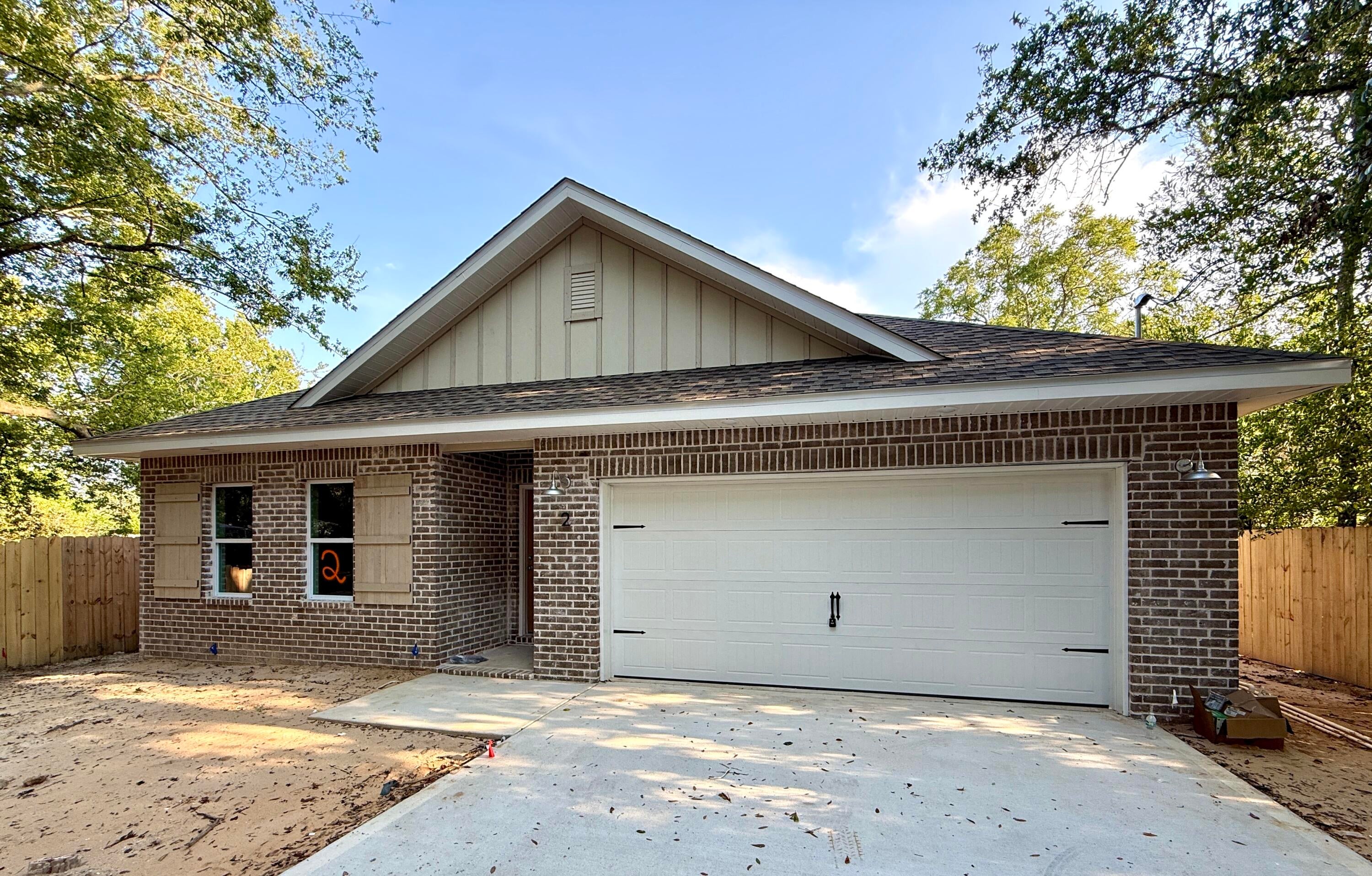Construction Complete! Professional photos coming soon. **Builder is offering 2% towards buyer's closing costs, plus doc stamps, title, and survey. Come with privacy fence, window blinds, and fridge.** Welcome Home! Settle in to this centrally located 3-bedroom, 2-bath gem. Tucked away on a quiet street, this brand new home offers the best of both worlds: privacy while being a stone's throw away from all that Niceville has to offer. Conveniently located near Plew Elementary, Ruckel Middle School, and minutes from Niceville High School. Forget the commute to base while living here, it's situated close to base as well! 

Featuring quartz countertops, stainless steel appliances, LVP flooring, and top-of-the-line fixtures and finishes, you'll feel pampered every day at home. 

Priced ready to sell, you don't want to wait. If you sleep on it, you may not sleep in it! Book your appt today.