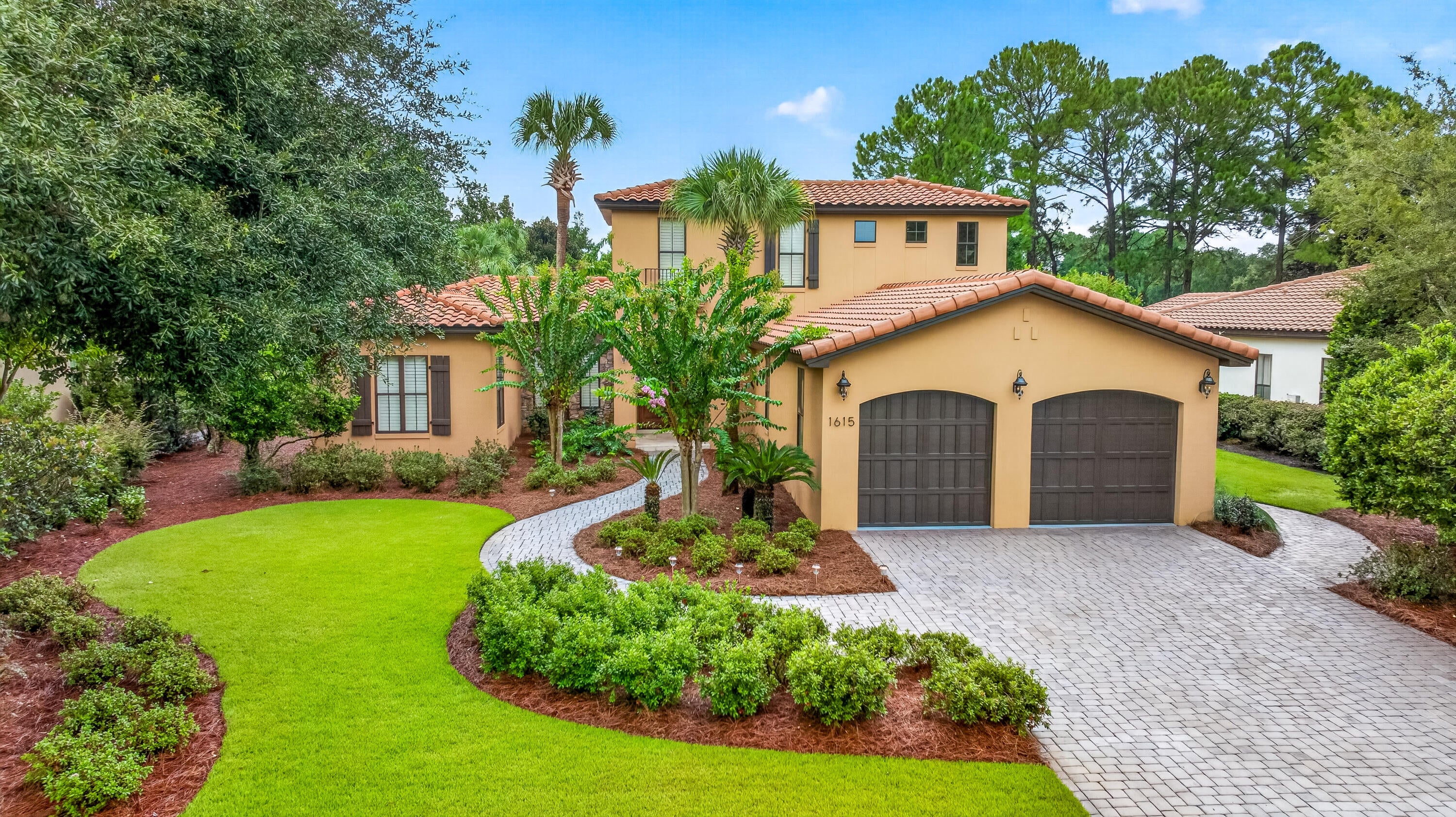 Welcome to a rare opportunity in Genoa, one of the most coveted neighborhoods within Sandestin Golf and Beach Resort and currently the only home available in Genoa. Thoughtfully designed and built by CD Jones Builders in 2007, this elegant Tuscan-inspired residence offers 4 bedrooms, 4 bathrooms, and approximately 3,050 square feet of beautifully appointed living space, complete with a private pool and spa, picturesque Raven Golf Course views, lush, mature landscaping, and an oversized garage. Inside, soaring ceilings and abundant natural light create a bright and welcoming atmosphere, while a beautiful fireplace flanked by custom built-in cabinetry anchors the main living area. The home is equipped with a comprehensive smart home system, along with eight TVs connected through an added Fiber Optic with 1 gigabyte Wi-Fi speed system and four alarm cameras, bringing modern convenience and connectivity throughout the residence.
The gourmet kitchen is designed with both beauty and function in mind, featuring abundant cabinetry, high-end appliances, a gas cooktop, oven/microwave set, a 42-inch GE Monogram refrigerator, Scotsman ice maker, spacious walk-in pantry, and generous storage throughout. The thoughtfully designed floor plan offers two bedrooms and two full baths on the main level, including a spacious primary suite featuring a new Helix king-size bed with adjustable base. The primary bath offers dual vanities, a separate soaking tub and shower, while the generous walk-in closet has been professionally designed by California Closets to maximize both organization and storage. Upstairs, two additional bedrooms each offer their own ensuite bath, providing privacy and comfort for family and guests.

The outdoor living space is a true highlight of the home, creating a private resort-style retreat overlooking the Raven Golf Course. The pool and spa are fully automated with multi-color lighting, a new pool heater with various pumps installed in 2026. Lush tropical landscaping and beautifully manicured grounds surround the generous paver decking, providing ample space for lounging, entertaining, and enjoying the Florida sunshine. The home's new Rain Bird irrigation system with app-based controls makes maintaining the grounds convenient and efficient.

An oversized screened porch with a fireplace and a built-in gas 36" DCS Grill and Vent a Hood seamlessly extends the home's living and entertaining space outdoors. From sunny afternoons by the pool to relaxed evenings dining outdoors beneath the screened enclosure, this inviting setting perfectly captures the coveted Sandestin lifestyle.
Additional features include a Ruud HVAC system with variable speed fans and compressors, smart thermostats, a water heater installed in 2021, and an oversized two-car garage with a dedicated golf cart entry and door, offering generous space for vehicles, a golf cart, and custom built-in storage closets.
With exceptional craftsmanship, thoughtful smart-home technology, a versatile floor plan, beautifully designed outdoor living spaces, private pool and spa, Raven Golf Course views, and an exceptional location within Genoa, this distinctive residence presents a rare opportunity to enjoy the very best of Sandestin Golf and Beach Resort.

A complete list of exclusions is available in the Documents section of MLS.

As an introduction to the Sandestin lifestyle, we invite our new owners to explore amenities that make Sandestin special. The listing brokerage is presenting the buyer(s) of this property with (2) 90-minute rounds of Tennis court time, a golf foursome at one of our three championship courses, and a round of golf for up to four (4) players at the unrivaled Burnt Pine Golf Club.

Sandestin Golf and Beach Resort features more than seven miles of beaches and pristine bay front, four championship golf courses, 15 world-class tennis courts, a 226-slip marina, a fitness center, spa and celebrity chef dining. Shop, dine and play at the charming pedestrian village, The Village of Baytowne Wharf and more. Inside the gates of the resort, residents enjoy a balanced lifestyle of high-class living, spanning the 2,400 acres from the beach to the bay. Everything within the gates of the resort is accessible by golf cart or bicycle. The entire resort is interconnected by miles of pedestrian, bike and golf cart paths that weave through groves of live oaks, meandering past natural lagoons, fountains, man-made lakes, and meticulously landscaped fairways.