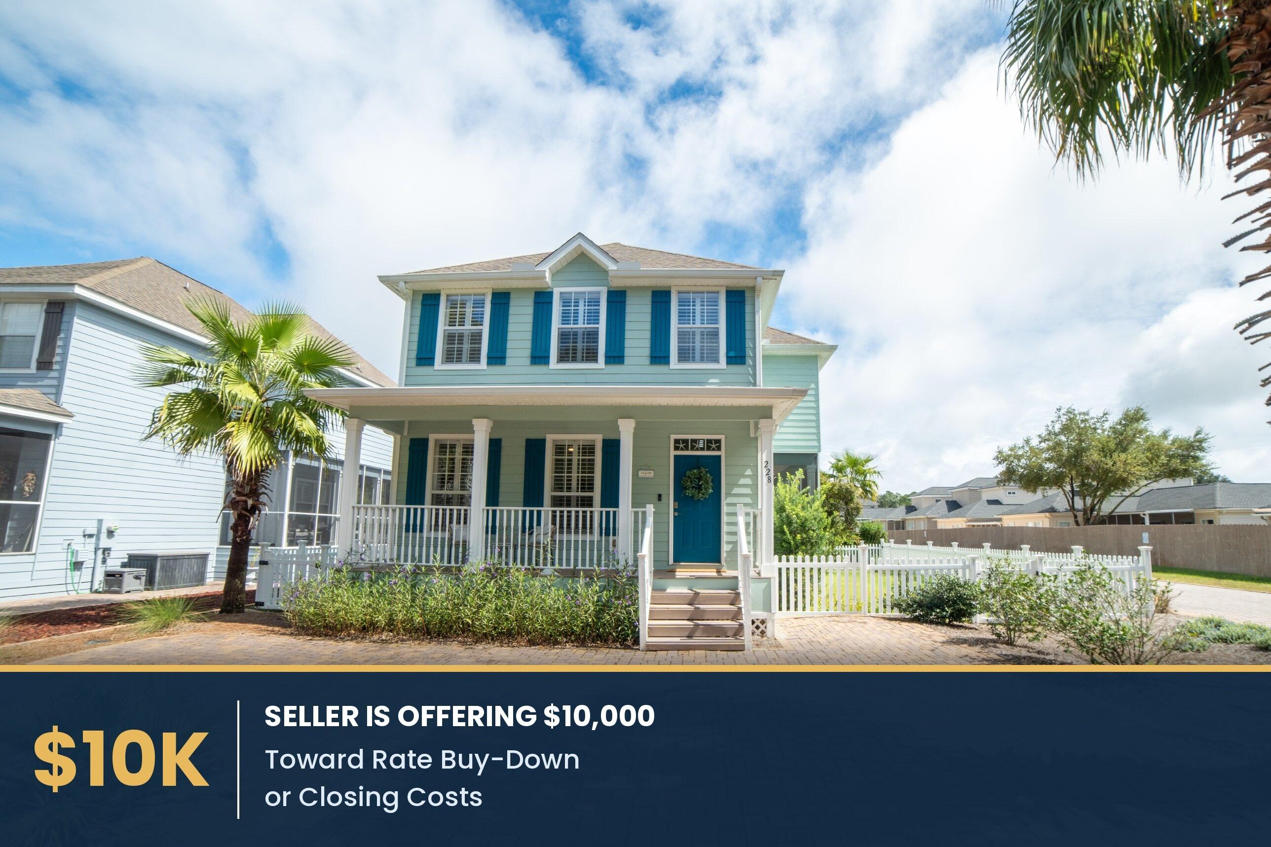 The Golf Villa Getaway | One-Owner, Never-Rented Home Near Santa Rosa Golf & Beach Club

Welcome to The Golf Villa Getaway, a one-owner, never-rented single-family home on a corner lot in Santa Rosa Golf Villas on Scenic Highway 30A. The sellers are offering a $10,000 credit toward closing costs or an interest rate buydown. This 3-bedroom, 2.5-bath Dune Allen Beach home has been meticulously maintained, with more than $50,000 in documented upgrades.

The open-concept main floor features a newly opened living and dining area, fresh interior paint, waterproof luxury vinyl plank flooring throughout, and plantation shutters on every window. Upstairs, the spacious primary suite offers room for a sitting area or home office, along with dual vanities, a soaking tub, a separate shower, and a walk-in closet.

Outside, relax on the wraparound screened porch overlooking a large, fully fenced corner-lot backyard with wooded views, a paver patio, an outdoor shower, and a storage shed for beach gear. Only one home separates you from the seasonally heated community pool. Additional updates include a Carrier air handler, smart thermostat, refreshed steps and decks, paver driveway, and spray foam insulation.

Located in Flood Zone X, the home is approximately 0.5 mile to West Allen Loop Beach Access and 0.5 mile to Santa Rosa Golf & Beach Club on the Emerald Coast. With short-term rentals permitted by the HOA, it's an ideal second home, investment property, or full-time residence.