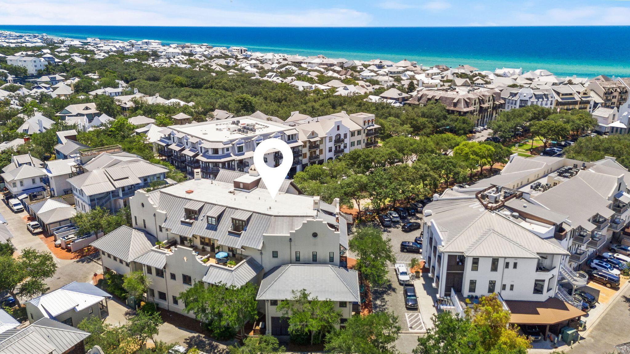 Perfectly positioned in the heart of Rosemary Beach, this beautifully appointed condominium offers refined coastal living with the convenience of a designated underground parking space and private storage locker. Featuring three spacious bedrooms and three-and-a-half bathrooms, this residence showcases an open light-filled interior with a timeless coastal palette and impeccable finishes throughout.
Designed for effortless entertaining, the open-concept floor plan centers around a gourmet chef's kitchen equipped with premium Viking appliances, elegant marble countertops, abundant custom cabinetry, and a generous walk-in pantry. The adjoining dining area is highlighted by a striking Italian Venini glass chandelier, creating a dramatic focal point before flowing seamlessly into the expansive living room. Step onto the private balcony to enjoy charming views overlooking the picturesque streets of Rosemary Beach.
The luxurious primary suite is a private retreat, offering a spacious sitting area, walk-in closet, private balcony, and a spa-inspired bath featuring custom wall coverings, polished brick raindrop flooring, marble countertops, and dual vanities. Two additional guest suites each include their own ensuite bathroom and oversized closets, providing exceptional comfort and privacy for family and guests alike. Located within the highly sought-after Rosemary Beach community along Scenic Highway 30A, owners enjoy exclusive access to nine private gated beach walkovers, four resort-style community pools, a private owners' pool, tennis and fitness facilities, and an exceptional collection of boutique shopping and award-winning restaurants just steps from the residence.
This exceptional beachside retreat presents outstanding investment potential while serving as the perfect luxury getaway on Florida's Emerald Coast.