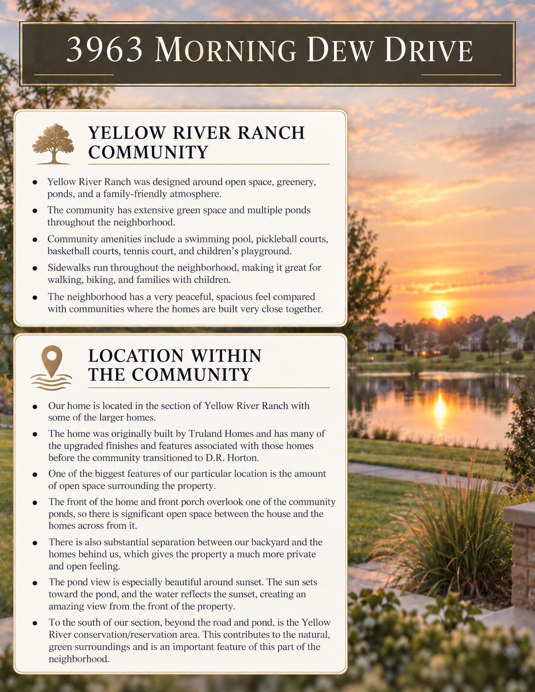 YELLOW RIVER RANCH - Residential