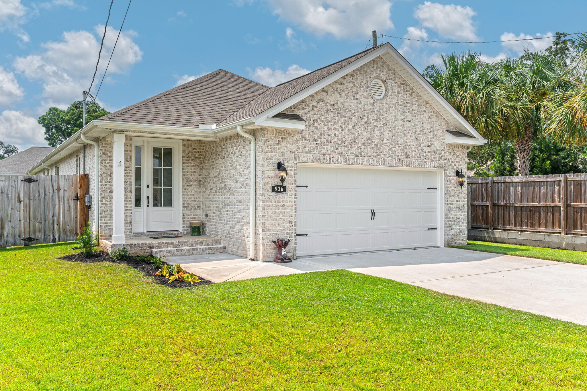 Built in 2025, this beautifully maintained 4-bedroom, 2.5-bath home offers the perfect blend of modern style and everyday convenience. Ideally located in Fort Walton Beach, you'll enjoy being within walking distance of the bay and just minutes from the area's beautiful beaches, shopping, dining, Hurlburt Field, Eglin Air Force Base, and more. Inside, the open-concept floor plan is filled with natural light and features luxury vinyl plank flooring throughout the main living areas, cozy carpet in the bedrooms, and a desirable split-bedroom layout for added privacy. The stunning kitchen is the heart of the home, showcasing gorgeous quartz countertops, ample cabinetry, and an inviting space for gathering and entertaining. Quartz countertops continue throughout all the bathrooms, adding a cohesive touch of luxury. Step outside to a spacious backyard with plenty of room for a pool--the sellers even have pool plans to share--and endless possibilities for outdoor entertaining. Barely lived in over the past year, this home feels like new and includes the added bonus of the washer and dryer conveying with the sale. Don't miss this exceptional opportunity to own a move-in-ready home in one of Fort Walton Beach's most convenient locations!