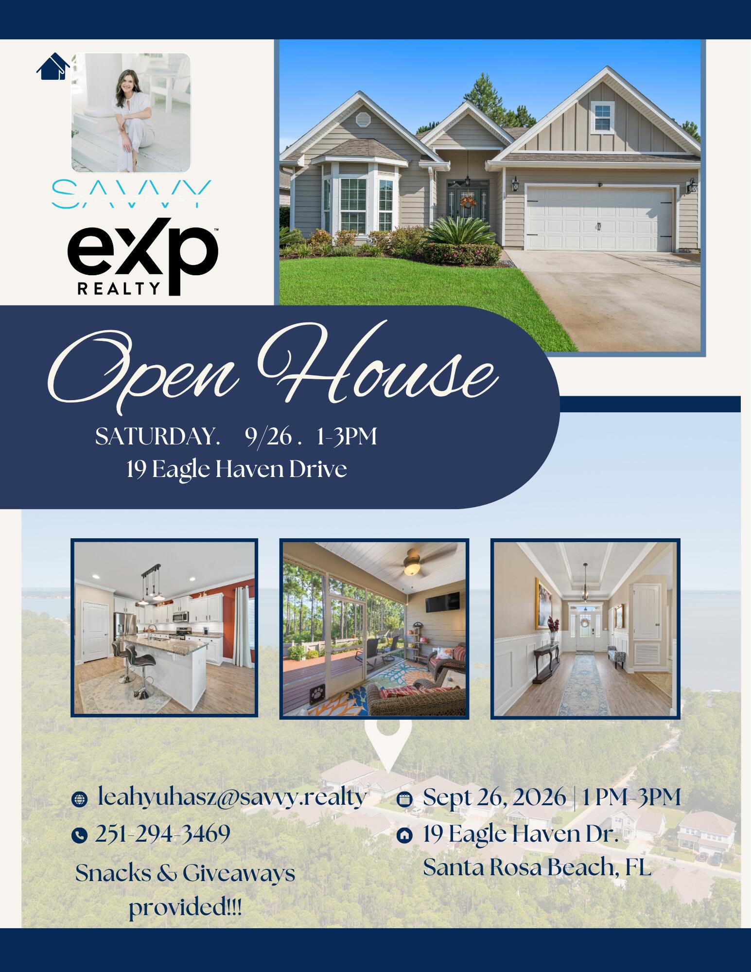 Open House: Saturday September 26, 2026 1-3PM
Tucked into a small, close-knit community in Santa Rosa Beach, 19 Eagle Haven Drive delivers the rare combination most search hard for: peaceful seclusion with everything you need just minutes away.
This home has been meticulously cared for and maintained, and it shows the moment you arrive. Pride of ownership is evident throughout, so you can move in with confidence and start living the Emerald Coast lifestyle from day one.
Step outside and enjoy sidewalk-lined streets made for evening strolls, morning jogs, and bike rides. A protected nature preserve borders the community, offering the privacy and natural beauty so many  want but rarely find at a great value. 
In true Florida fashion, the community pool is ready and ONLY 3 homes away and so close!
Eagle Bay community is situation on the west end of Santa Rosa Beach, where community and daily activities are very near.
5 minutes to Dune Allen beach access on Scenic 30A
QUICK access to Grand Boulevard for shopping, dining, and entertainment
CLOSE to Ascension Sacred Heart Emerald Coast Hospital, and other urgent care health systems
QUIET streets, natural surroundings, and a home that's been lovingly kept, just minutes from the beach. 
Opportunities like this in Santa Rosa Beach never last long, let's get you in to see your next home!