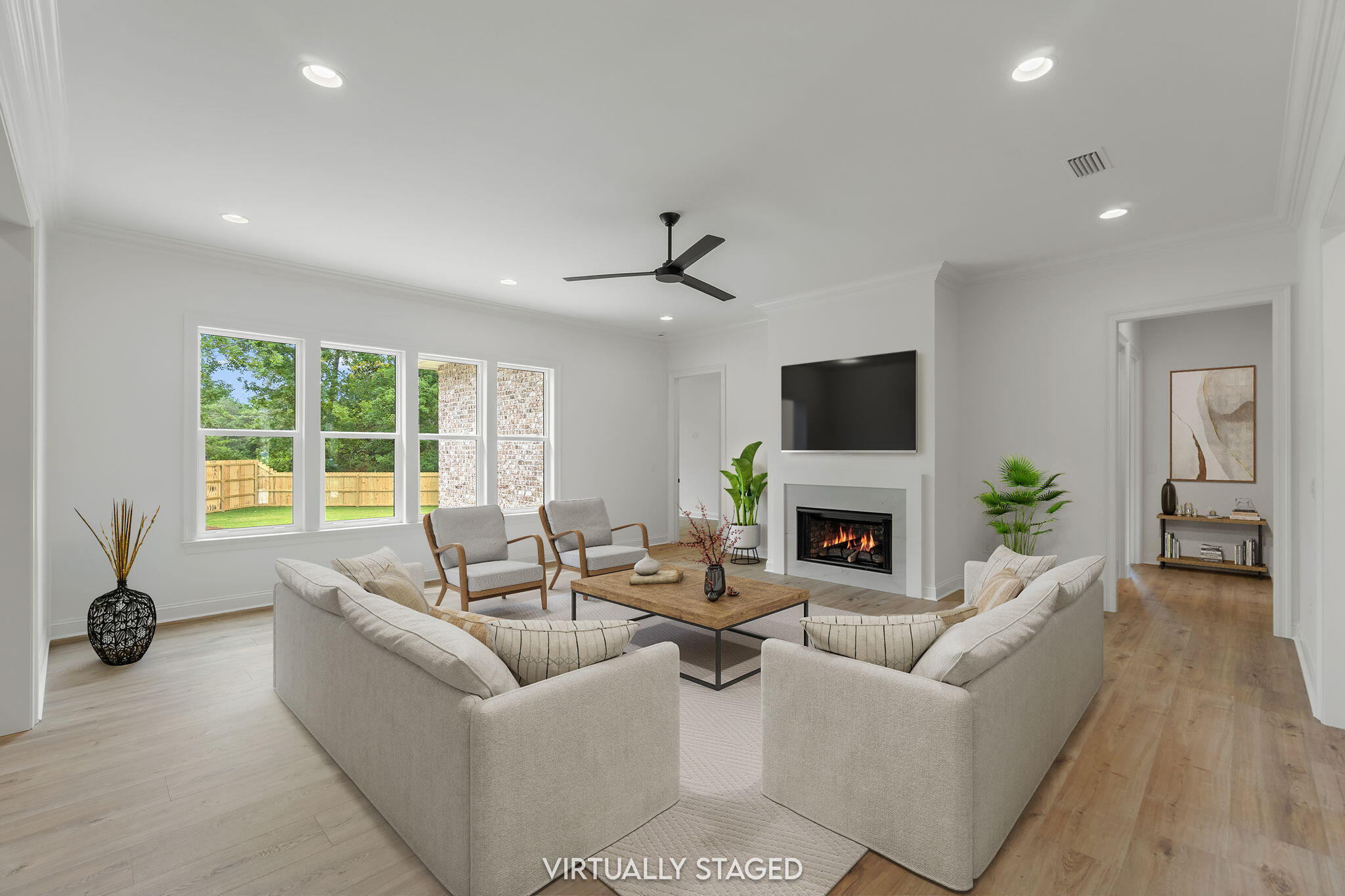 Beautiful New Home in Niceville built by premiere builder!! Split Bedroom - Open Concept Floor Plan perfect for hosting friends & family. 4 Bedrooms/3 full baths. Master has walk-in shower, dual vanity, tiled shower with dual heads large walk-in closet; 2 full guest baths. Gas fireplace, quartz countertops, stainless steel bosch appliances, 36'' dual fuel range w/stainless hood, under cabinet lighting, large island. custom pantry with upgraded trim work, drop zone from garage into kitchen, Recessed lighting, lots of storage, covered porches (back porch screened), backyard (plenty of room to add your dream pool & oasis) & so much more. Great location to military bases, shopping, restaurants, A+ schools, & beaches. Buyer to verify all deemed important information.  Completion early November 2026. See documents for more info.  Pictures are of a similar home - some finishes may be different.
