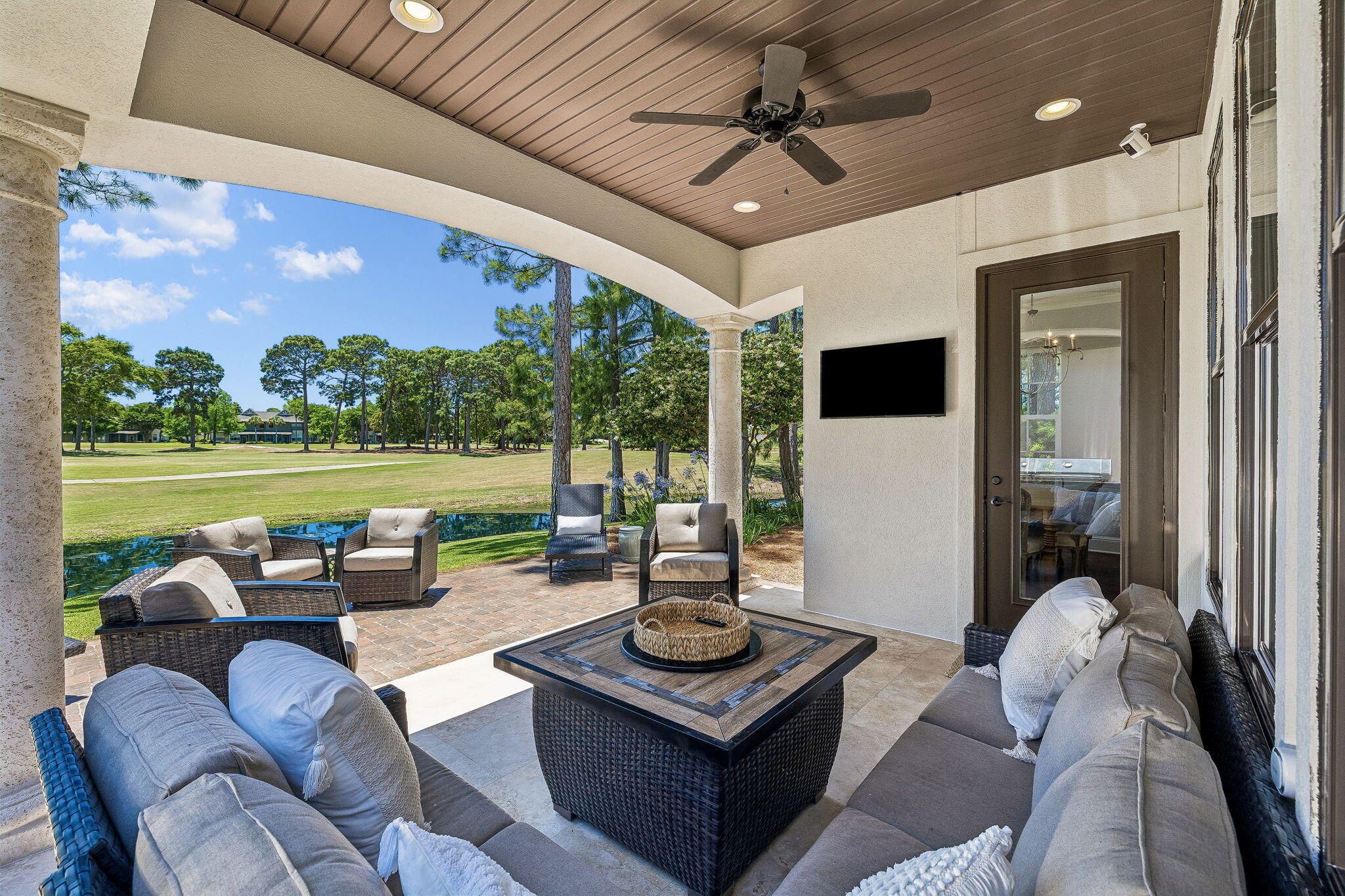 LAKE VIEWS** GOLF COURSE VIEWS** NEVER RENTED** FURNISHED** GOLF CART INCLUDED** Rare dual-view opportunity inside the gates of Sandestin Golf and Beach Resort. This furnished 4-bed, 4-bath Villa Lago home overlooks both the Baytowne Golf Course and serene water views from a premium lot few properties can match. The open-concept layout floods the interior with natural light, creating an airy, sun-drenched living space that feels as bright and breezy as the Emerald Coast itself. Hardwood flooring and updated countertops flow seamlessly from living to dining to outdoor living, making this one of the most turnkey offerings inside Sandestin's gates. Whether you're searching for a full-time Emerald Coast residence, a luxury Miramar Beach second home, or a rental investment, this is the opportunity you have been waiting for.

What truly makes this home special is its location inside Sandestin Golf & Beach Resort. You're wrapped in 2,400 acres of 4-championship golf courses, a full serve marina, tennis center, miles of walking and biking trails, dining, shopping, and the freedom of golf-cart living.