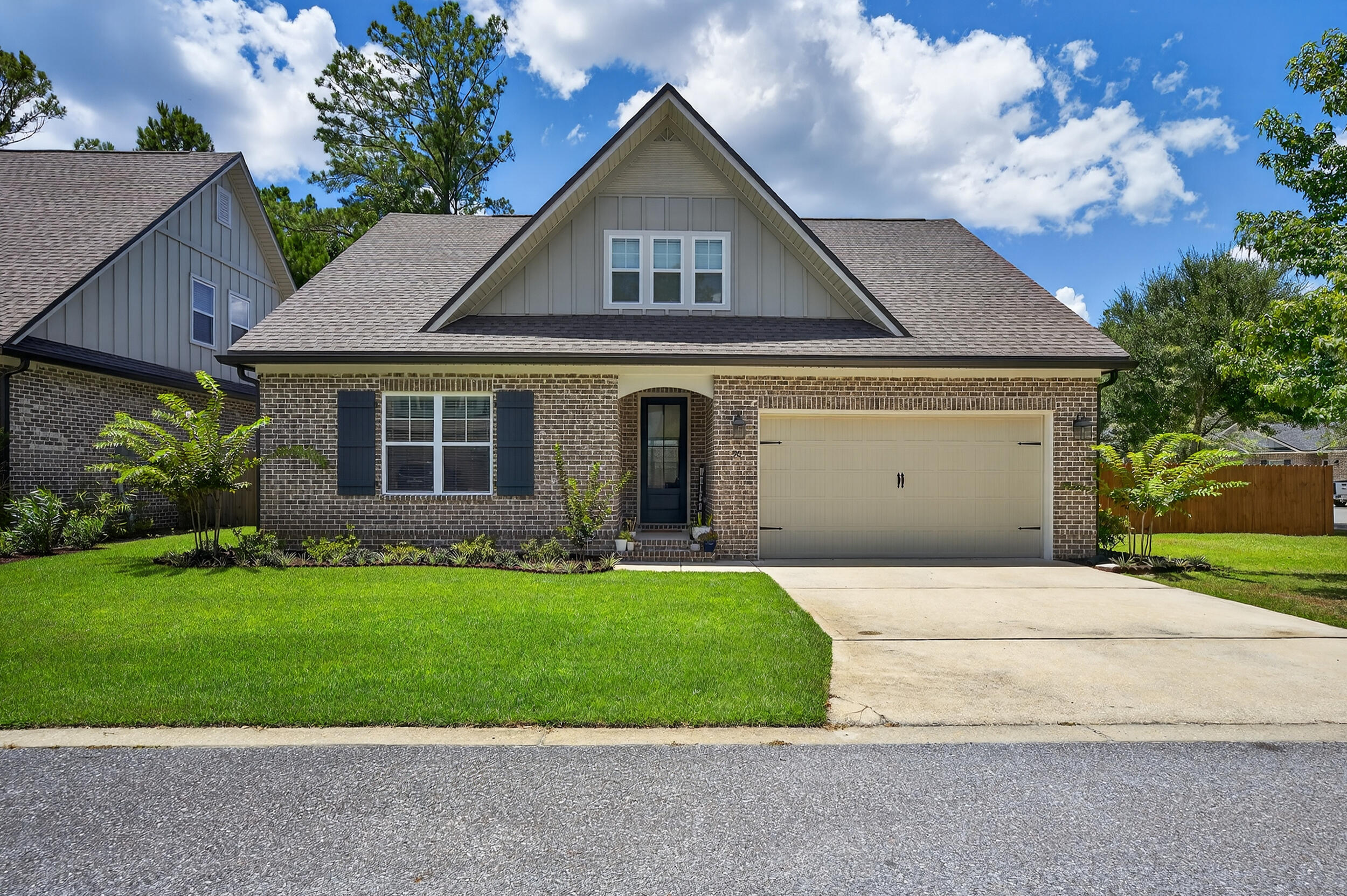 Don't miss out on this 2020 Randy Wise built home! Looking for an all brick home with luxurious finishes, open spaces and a fenced backyard in a quiet neighborhood? Well, here it is! Step inside and notice the nicely toned LVP leading you to the spacious living area right off the beautifully designed open kitchen featuring an island, granite countertops and stainless steel appliances. The master bedroom is located on the main level that offers abundant size, tray ceiling and an ensuite featuring a glass shower, double vanity sinks and walk in closet. Head upstairs to find another living area or flex space with two bedrooms and full bathroom. The 4th bedroom on the main level can serve as that additional bedroom or perfect for an office or playroom. Finally, step out back and enjoy the nicely expanded paver patio, luscious landscaping and fenced yard for privacy. This is one of the biggest lots in the neighborhood, offering it's occupants more space. Pets allowed, restrictions apply. Sorry, no cats allowed. If approved, a one-time $250 non-refundable pet fee and $25/mo pet rent applies, per pet. A one time $100 lease fee for all new leases. No monthly fees!