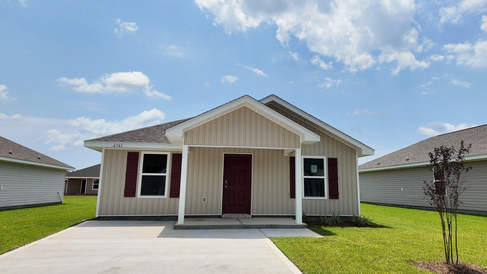 The Rivers Cove community offers residents: Gorgeous Community Pool, Community Center and a nice Community Playground.  The new 'CALLAWAY' floorplan is a charming Florida cottage style home with no wasted space, a desirable open design for relaxed living. 3 bedrooms and 2 bathrooms. Easy care beautiful wood-look flooring, delightful kitchen with stainless appliances, quiet dishwasher, smooth top range, built in microwave and pantry. Also included is Fabric hurricane door/window protection and a Smart Home 'Connect' system with several convenient Smart Home Devices you will enjoy. ALL LISTING pictures, colors, features, and size may vary. Square footages are approximate.
