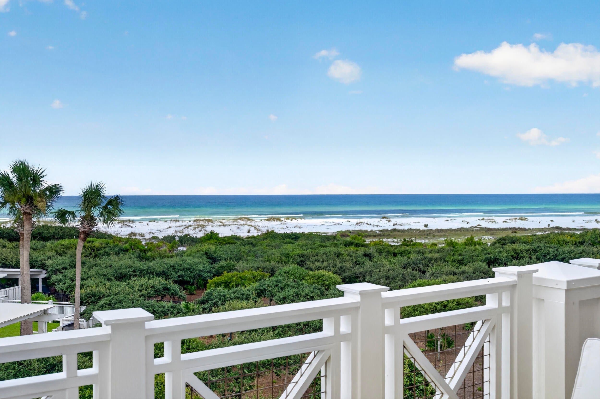 Experience the best of Gulf-front living along 30A in the peaceful, natural setting of WaterSound Beach. Perched among protected coastal dunes, this exceptional 3-bedroom, 3.5-bath beach condo offers beautiful Gulf and dune views and a rare sense of privacy and tranquility. From the living room, kitchen, and bedrooms, floor-to-ceiling windows frame the ever-changing beauty of the Gulf, while the sounds of the waves and surrounding nature create an idyllic coastal retreat. Located within The Crossings at WaterSound, this beach condo offers an exceptional blend of privacy, nature, and resort-style amenities. As a gated community with 24/7 security, WaterSound offers residents an added layer of peace of mind. A private boardwalk winds through the protected dunes and provides a beautiful, scenic path to the beach. Miles of nature trails and boardwalks invite you to explore the natural surroundings, while the community's pools, fitness facilities, parks, and other amenities provide plenty of opportunities to relax and enjoy the WaterSound lifestyle. Owners also have the opportunity to join the WaterSound Beach Club for an additional level of private coastal amenities. Inside, the floor plan offers three spacious bedrooms, each with its own ensuite bathroom, providing comfort and privacy for family and guests. The open living and dining areas are surrounded by floor-to-ceiling windows that bring the spectacular coastal setting indoors. An inviting office area with built-in bookshelves and an ocean themed desk creates a beautiful and functional space for working, reading, or simply enjoying a quiet moment. A private single-car garage and additional storage room offer convenient space for beach gear, vehicles, and everyday essentials, a rare and valuable feature for a beach condo.The gourmet kitchen with newly added wine fridge and ice maker opens to the living spaces and takes full advantage of the Gulf views, making it an ideal gathering place. Tasteful updates include fresh interior paint,  smart-home technology with Control4 automation, integrated lighting controls, security features, and a Sonos surround sound system. Step outside and immerse yourself in the peaceful surroundings, where protected dunes, native vegetation, sea breezes, and abundant coastal nature create a setting that feels wonderfully removed from the everyday. The private outdoor space is the perfect place to enjoy morning coffee, an afternoon breeze, or a spectacular 30A sunset.
Remarkably well maintained, this beach condo has been enjoyed only a handful of times since 2023 and is not on a rental program. However, WaterSound is short-term-rental friendly, giving the next owner the flexibility to keep this as a private coastal retreat or explore future rental opportunities.
