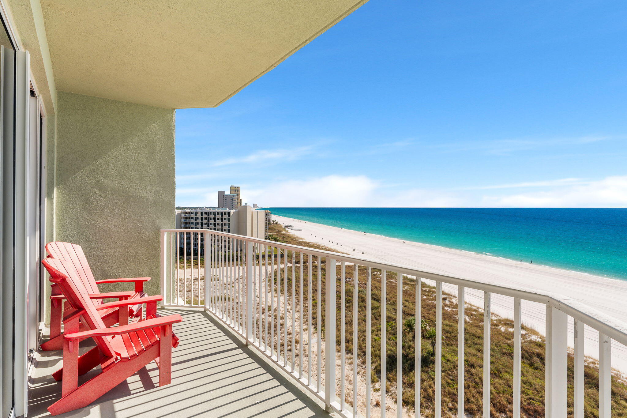 Over 80k om actual rents in 2025! This is a Rental Machine at Boardwalk Beach Resort in Panama City Beach! This stunning 3-bedroom, 3-bath condo + a bonus room—rents like a 4-bedroom! The main primary suite opens to a spacious balcony with incredible gulf views, while the second master offers lockout potential with a luxurious bath, kitchenette, and its own private gulf-view balcony. Unit 701 offers the perfect floor height with sweeping views of the pool and beach from the oversized balcony. Enjoy gorgeous floor-to-ceiling windows, 9-ft ceilings, a bright open layout, 2 brand-new HVAC systems, and 2 newer hot water heaters for peace of mind. Boardwalk Beach Resort is a premier gated community featuring a gulf-front pool, poolside tiki bar, general store, fitness center, covered parking
