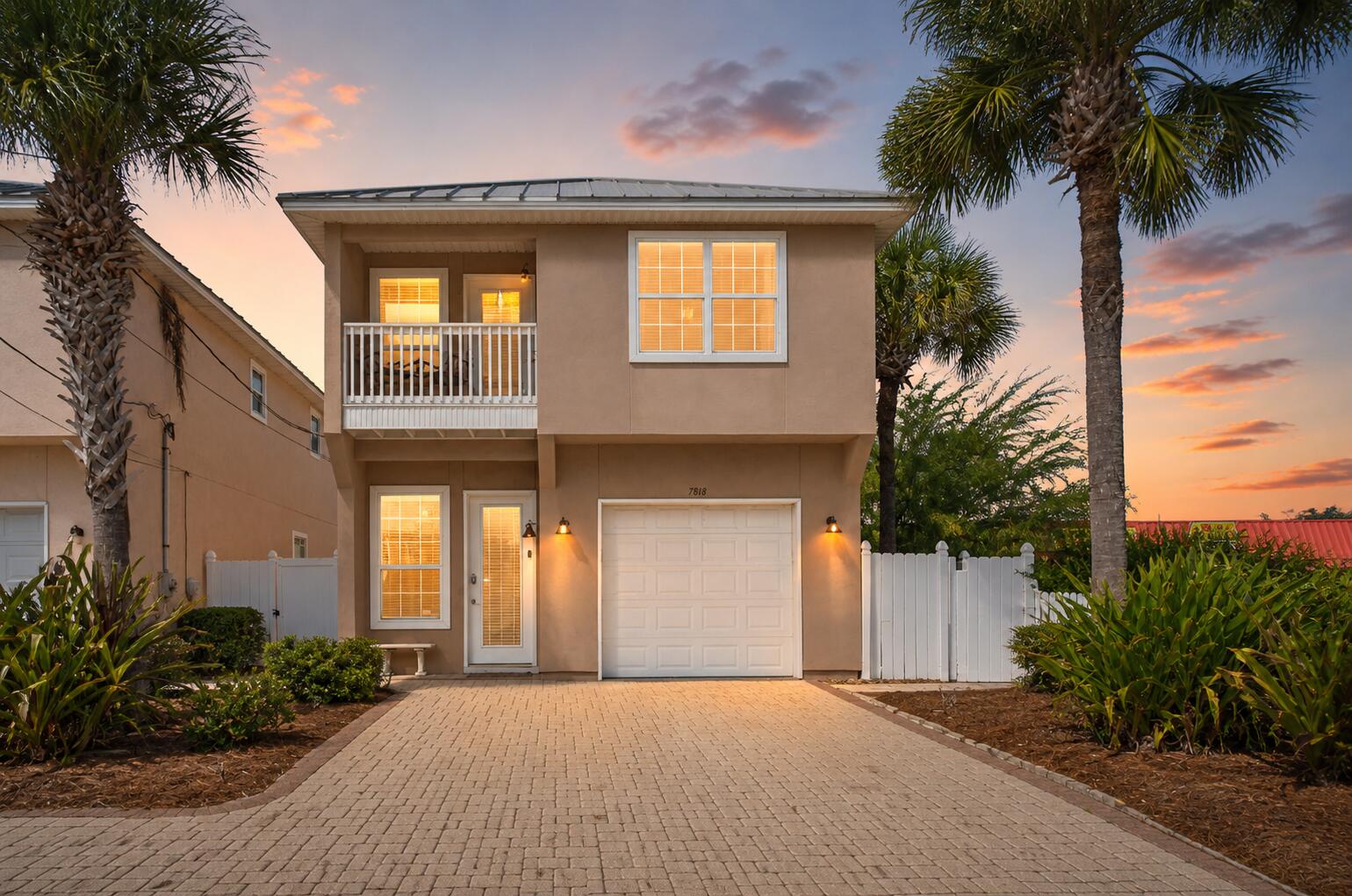 STEPS TO THE BEACH! Welcome to 7818 Thomas Drive, a coastal getaway less than 700 feet from Beach Access 16, where you can see the Gulf from your front door! Whether you've dreamed of finally owning your own Panama City Beach getaway or you're searching for a property positioned for short-term rental success, this 3-bedroom beach house delivers the LOCATION--and the LIFESTYLE. 

Inside, the home has been thoughtfully designed to feel like a true beach retreat, with newly painted interiors, updated furnishings, a boutique-inspired bathroom, and custom built-in bunks that maximize both sleeping space and rental appeal. All furniture and decor included in sale, making this home truly turnkey! The home comfortably sleeps up to 10, while the spacious primary suite offers its own private balcony with views of the Gulf. A newer 2025 HVAC system adds peace of mind, and the attached one-car garage with an epoxy floor provides something increasingly difficult to find this close to the beach--private storage for your vehicle, golf cart, bikes, and beach gear. 

Villas of Panama is an intimate community of just 10 detached beach homes surrounding a community pool maintained by the HOA, giving owners and guests the enjoyment of a pool without the individual upkeep. Add in the home's proximity to all the east end restaurants, attractions and recreation, and you have the combination beach buyers and investors look for:  Click More ... Villas of Panama is an intimate community of just 10 detached beach homes surrounding a community pool maintained by the HOA, giving owners and guests the enjoyment of a pool without the individual upkeep. Add in the home's proximity to all the east end restaurants, attractions and recreation, and you have the combination beach buyers and investors look for: walkability to the Gulf, a pool, private garage, beautiful coastal interiors, and generous sleeping capacity. Even better, enjoy the rare advantage of owning this close to the Gulf while being located in desirable FLOOD ZONE X. 

Whether you're looking for a personal beach retreat, a vacation-rental investment, or the best of both, ''Sand Dollar Holler'' is ready to enjoy. Schedule your showing today before it's gone.