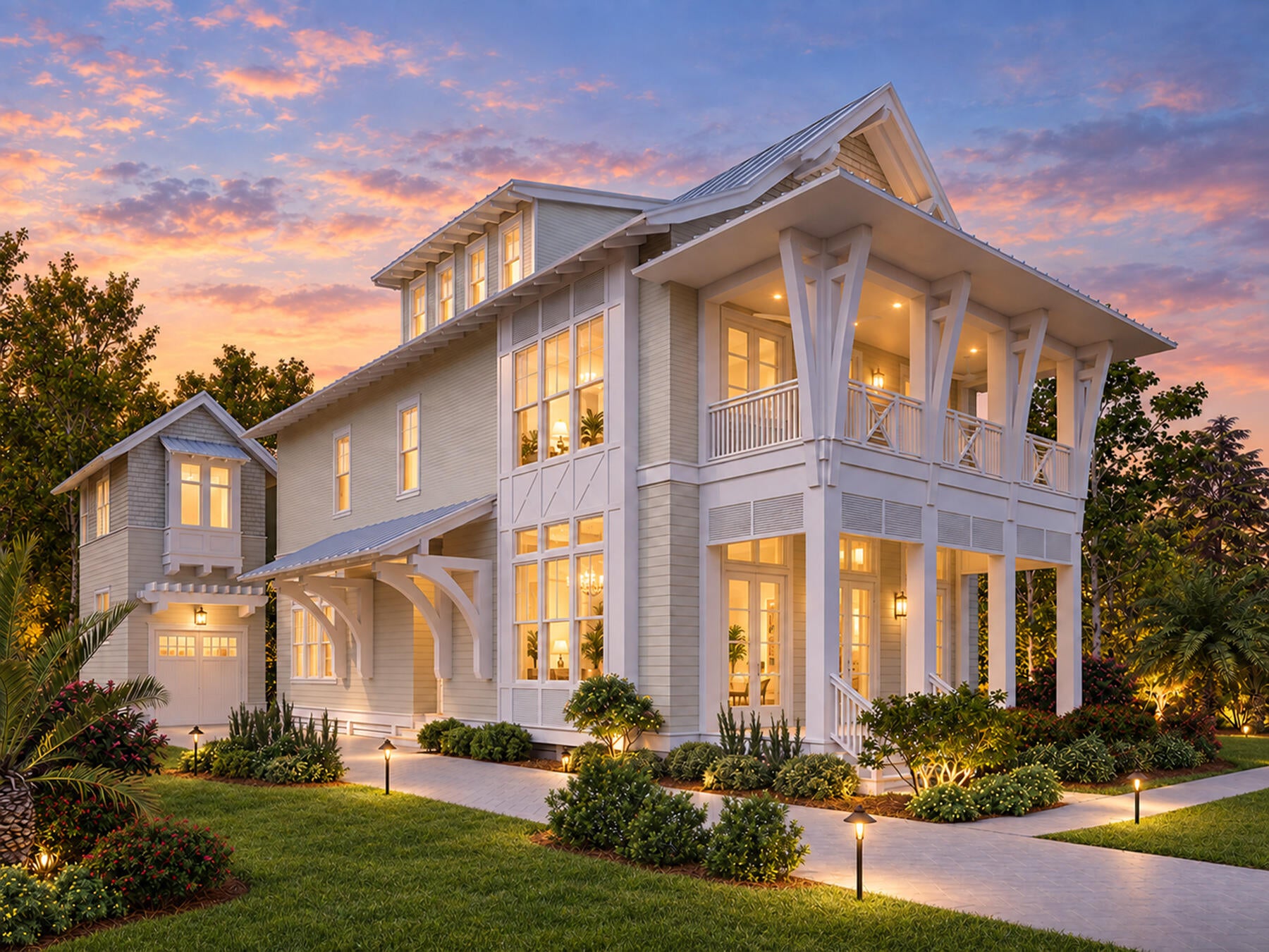 Designed for refined coastal living in WaterColor's coveted Phase 5, Lot 12 Climbing Rose Way will bring a thoughtfully planned three-story residence to one of the community's most desirable non-rental neighborhoods. Construction will begin upon contract, offering buyers the chance to secure a brand-new home featuring 5 bedrooms, 5 full baths, 1 half bath, a one-car garage, private pool, expansive outdoor living spaces, and a versatile third-floor retreat.

The exterior will reflect the timeless architectural character of WaterColor, blending classic lap siding with shingle-style accents, a Coastal Fog exterior palette, crisp white trim, and a traditional metal roof. A welcoming front porch and paver-style driveway create an inviting arrival, with space for three additional vehicles in the drive. Inside, the first floor opens to a dramatic two-story foyer with a coat closet, powder room, and access to a private guest suite complete with its own full bath, dual vanities, and walk-in shower. From there, the home flows into a spacious open-concept living, dining, and kitchen area designed for both everyday comfort and entertaining.

The kitchen serves as the centerpiece of the main living space, with a large waterfall-edge island, generous wraparound bar seating, oversized range hood, multiple sinks, and abundant cabinetry and counter space. A collection of built-in entertaining features, including a wine refrigerator, undercounter refrigerator and freezer, ice maker, and kegerator, adds another level of functionality. An oversized pantry is equally well equipped with extensive shelving and counter space, a refrigerator, and double ovens.

The adjacent living room is anchored by a gas fireplace and opens through expansive folding doors to a large screened porch, creating a seamless transition between indoor and outdoor living. Just beyond, the private pool and surrounding deck form a secluded backyard retreat. A covered summer kitchen with grill and fryer, outdoor shower, and dedicated bike storage complete the exterior entertaining space.

The second floor is highlighted by the private primary suite overlooking the pool. Double doors open to a covered balcony, while dual walk-in closets provide generous storage. The spa-inspired primary bath features separate vanities and an expansive wet room combining a walk-in shower with a soaking tub, along with a private water closet.

Two additional guest suites are also located on the second level, each with its own private bathroom and closet. The front guest room opens directly onto a spacious balcony overlooking the streetscape of Phase 5. A dedicated laundry room with utility sink, additional linen storage, and the open landing overlooking the foyer below complete this level.

The third floor offers exceptional flexibility with a large open loft that can easily function as a game room, media lounge, fitness space, additional living area, or combination of uses. The fifth bedroom is also located on this floor, along with a full bath, multiple closets, and a substantial enclosed storage room.

Set within WaterColor's sought-after Phase 5, this residence offers the peace and permanence of a non-rental neighborhood while still enjoying access to the lifestyle and amenities that make WaterColor one of 30A's most recognized communities. Nearby green spaces and community recreation complement convenient access to the beach, dining, shopping, and the many amenities found throughout WaterColor and Santa Rosa Beach.

With construction beginning upon contract, Lot 12 Climbing Rose Way offers a rare opportunity to secure a brand-new residence thoughtfully designed for elevated coastal living in the heart of WaterColor.