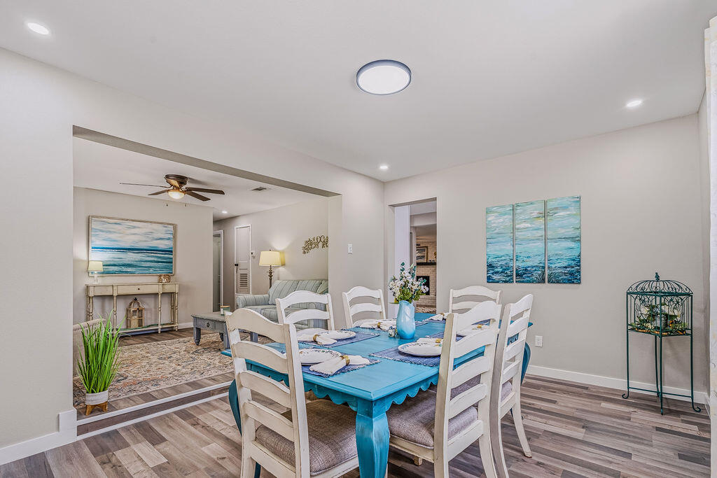 *DEAL OF THE SUMMER*

This Completely Expanded & Renovated Gem
was transformed from a 3/Bed-1/Bath to now a 
4/Bed- 2/Bath monstrous 2,400 sqft of living space. 

Over $100K invested in premium upgrades. Open floor plan features Lvp flooring, gourmet kitchen with granite countertops, travertine farmhouse sink, and custom soft-close cabinetry. 

Primary suite boasts barn doors with glass accents, dual closets, and spa-like bath with floor-to-ceiling tile, semi-frameless enclosure, and Schluter trim. 

Second bath completely upgraded with Red Gard waterproofing and cementitious backer board. 

New Roof 6 yrs old
New HVAC 3 yrs old serviced with duct cleaning and antimicrobial treatment

PEX plumbing throughout. 
Exterior features all-new deck, pressure-washed and painted siding, new shutters, fenced yard, and professional landscaping.,painted interiors.

This property also comes with a 1-Year home warranty

No HOA
No Flood Zone

Turn Backyard Workshop into potential Guest Room/Apt

Near Eglin AFB, schools, beaches, shopping. Turn-key ready. MAJOR EXPANSION & RENOVATION - This home has been transformed from a 3-bedroom, 1-bathroom layout into a spacious 4-bedroom, 2-bathroom residence with approximately 2,400 heated square feet plus an additional 620 square feet of rear outbuilding space in desirable Fort Walton Beach! This move-in ready property offers modern coastal living with thoughtful updates throughout, luxury vinyl plank flooring (LVP) in all main living areas and wet areas, and a warm, welcoming atmosphere from the moment you enter.

The chef's kitchen features 3cm granite countertops with demi edge, white shaker-style RTA cabinetry with soft-close doors and drawers, black drop-in travertine sink with upgraded faucet assembly, trendy backsplash, and brand-new stainless steel appliances -- perfect for entertaining. The modified layout improves functionality with repositioned refrigerator, added panels, and overhead cabinet storage. Eye-catching designer wallpaper accents the wall above the cabinets for a polished, custom look.

The spacious living room centers around a gorgeous white brick fireplace with rich dark wood mantle, creating the perfect gathering space for movie nights and relaxation. Fresh paint, updated finishes, and abundant natural light enhance the clean, modern aesthetic.

Both spa-inspired bathrooms feature custom tile work with Schluter edge trim systems, cementitious backer board with waterproof membrane application (Red Gard), upgraded black plumbing fixtures, and modern LED lighting. The primary bathroom boasts a custom walk-in shower with prefabbed sloped shower pan, recessed wall niche, semi-frameless bypass glass shower enclosure with black hardware, and a shaker-style vanity with vessel sink. The secondary bathroom features a reglazed tub (like new), large shampoo niche, and granite countertop vanity. Both bathrooms include comfort-height toilets and exhaust fan/light combinations.

Major system upgrades include:

New electrical: Replaced all devices and wall plates, updated LED lighting fixtures throughout, new 4-inch recessed LED trims, and ceiling fans with integrated lighting in bedrooms
Plumbing upgrades: New water supply lines, refrigerator water supply line with shut-off valve, garbage disposal, and braided water supply lines for all appliances
Roofing repairs: New roof vent boots, fascia boards, flashing systems at rear addition with ice-and-water shield membrane, and peel-n-stick around chimney
HVAC servicing: Post-construction inspection, ductwork and evaporator coil cleaning with HEPA filtration, antimicrobial treatment, new air diffusers/registers, new digital thermostat, and new AC/Heat unit on rear porch with remote
Exterior restoration: Pressure washing, full interior and exterior paint systems (white and black), wood rot repairs, new soffit and fascia materials, new wood shutters, and new exterior trim packages
Interior finish upgrades include new pre-hung interior door units with black hardware package, new closet barn doors with glass accents, new primed square-stock baseboards and casing trim on all doors and windows, and custom closet shelving systems with hanging rods and bifold barn doors throughout -- including a custom 360° wrap walk-in pantry off the living room.

Outdoor living shines with a fully fenced private yard shaded by mature trees, refreshed deck with new pressure-treated deck boards, shored-up joists, ledger boards for water deflection, and new gate latches, locks, and hardware. The 620 square feet of rear outbuildings offer endless flexibility for hobbies, storage, or workshop space, with new steel entry doors, deadbolts, interior painted shelving, and all keyed to match the main residence.

Landscaping enhancements include tree and stump removal, hand grading, mowing, edging, two new 4x4 PT landscape boxes, new pine straw ground cover throughout front and back

Centrally located just minutes from Choctawhatchee Bay, beautiful Gulf beaches, local restaurants, and with Destin only 20 minutes away. This property captures the essence of ideal Florida living.
this home checks every box.
