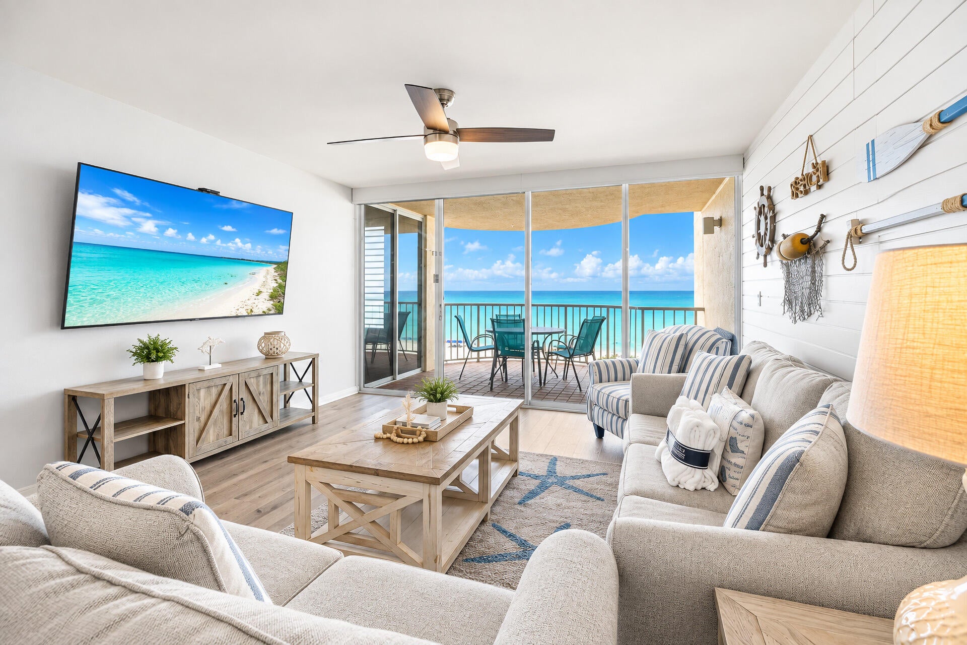 Welcome to Gulfside A505 at Hidden Dunes Beach & Tennis Resort, a beautifully renovated Gulf-front condominium offering sweeping views of the emerald waters and sugar-white sands of the Gulf of Mexico. Located on the fifth floor of the coveted Gulfside building, this two-bedroom, two-bath residence combines an exceptional beachfront setting with a thoughtfully updated interior and strong rental appeal.
Floor-to-ceiling glass and expansive sliding doors fill the open living area with natural light while showcasing the Gulf beyond. The spacious private balcony provides an exceptional vantage point overlooking the beach and Gulf. Inside, the residence features an upscale coastal aesthetic, wide-plank flooring, shiplap accents, comfortable furnishings, and a renovated kitchen with granite countertops, custom cabinetry, stainless steel appliances and breakfast bar.
The Gulf-front primary suite enjoys direct balcony access and spectacular water views, along with a renovated ensuite bath featuring a double vanity and walk-in shower. The generous guest suite offers two queen beds and convenient access to the updated second bath. The residence is offered furnished and is ready to enjoy as a personal retreat, second home or income-producing vacation property.
Hidden Dunes is one of South Walton's premier gated beachfront communities, encompassing approximately 27 acres with private beach access, lush grounds, multiple pools, hot tub, fitness center, basketball, playground, pavilion and six championship-grade Rubico tennis courts. The community's location places owners just minutes from Silver Sands Premium Outlets, Grand Boulevard, Baytowne Wharf, exceptional dining and the scenic communities of 30A.
Gulf-front ownership in Hidden Dunes is a rare opportunity to enjoy an exceptional beach lifestyle with the convenience of resort amenities and the investment potential of a highly desirable vacation destination.