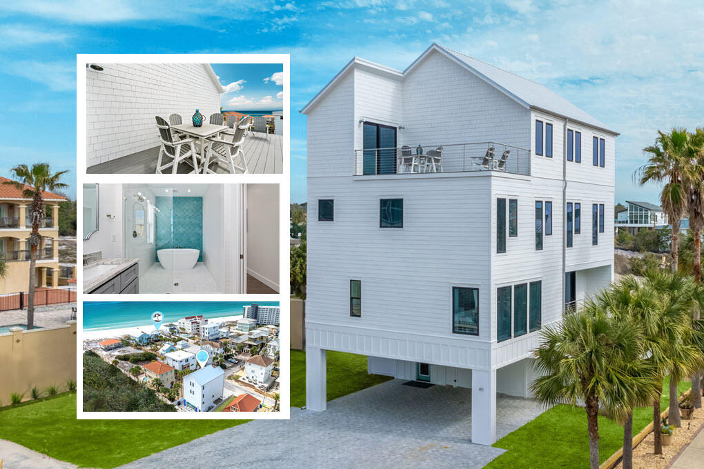 Short term rental powerhouse featuring a brand new 2024 designer-grade luxury home with ocean views from every bedroom, fourth-floor oceanview deck, private seasonally heated pool, and massive 18 person sleeping capacity to maximize revenue.

Designer furnishings, professional photography and full inventory to convey for immediate revenue generation.

Less than a 90-second walk to private beach access with no road crossing ensures high occupancy. Includes complimentary kayaks and BBQ grill for added guest appeal.

Designed from the ground up to ensure easy, low cost maintenance and best possible yield.

Do an Internet search on Legacy Beach Homes of Destin, Florida to view real time calendars in order to determine availability for showings Seller is listing over $100 million worth of properties from their portfolio (35 large STRs in the Destin/Miramar/30A area with an average appraisal value of slightly over $3M each.).

The seller is only selling 10% of the portfolio. Seller will withdraw this and/or any other remaining listings once the first  $10 million (approximately)  in sales have been achieved.

Seller does not disclose property-level rental revenue data. Buyer to perform their own due diligence regarding income potential. However, the appraisal in the document section of this listing may include the appraiser's revenue projection.

Neither Airbnb nor VRBO offer a transfer option.  However, the seller will make all reasonable efforts to facilitate the transfer of reservations.

The Seller does not have to sell.  Property has been priced based on recent appraisal and reflects the seller's minimum acceptable price.

Most recent appraisal and inspections are included in the documents section of this listing