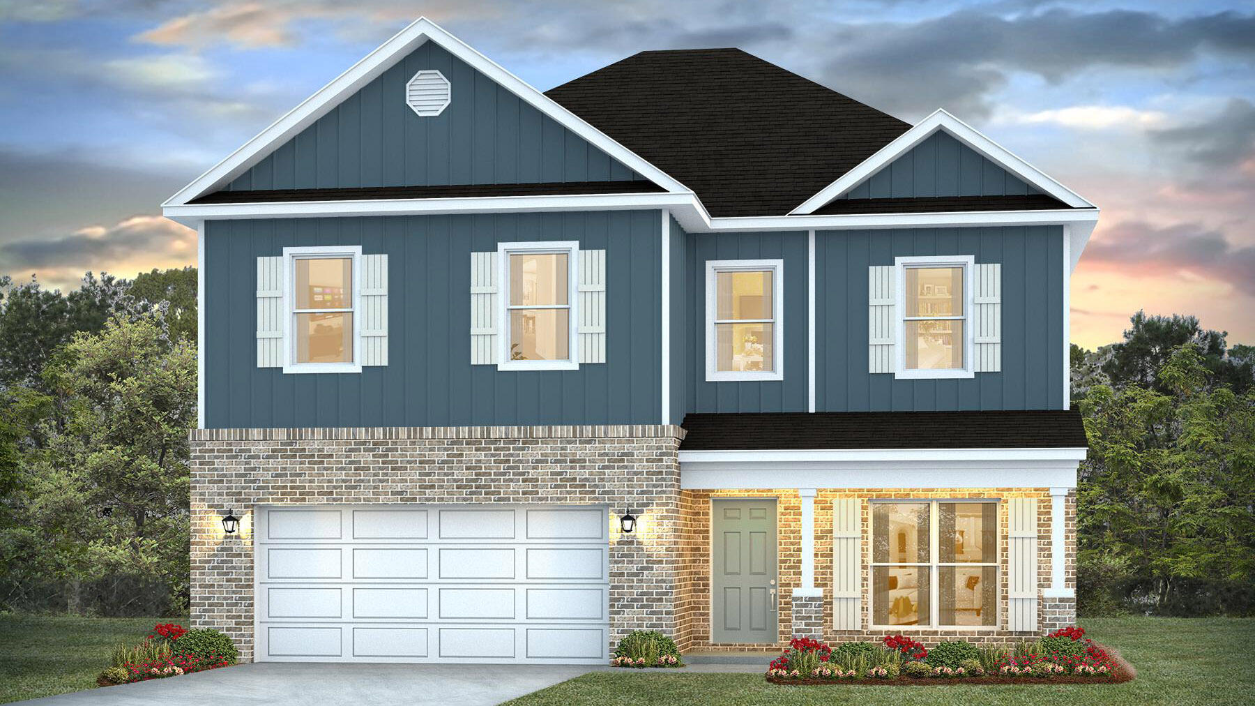 Welcome to Deer Ridge Crossing in Gulf Breeze, FL! The stunning Ryleigh floor plan is a well-designed 2 story model. Highly desirable open concept. Floor one includes an office/flex space. Open kitchen features: all stainless-steel appliances, pantry, Quartz kitchen countertops, nice island, smooth-top range, built in microwave & quiet dishwasher.  The primary bedroom on the second floor offers a spacious walk-in closet, & adjoining bath has a double vanity, large shower, and garden tub. All baths offer Quartz countertops. This home comes standard with a Smart Home Technology package. Beautiful wood look engineered vinyl plank flooring throughout with carpet in the bedrooms. Fabric hurricane window protection is included. Gulf Breeze (Midway) location. ALL LISTING pictures, colors, features, and size may vary. Square footages are approximate.