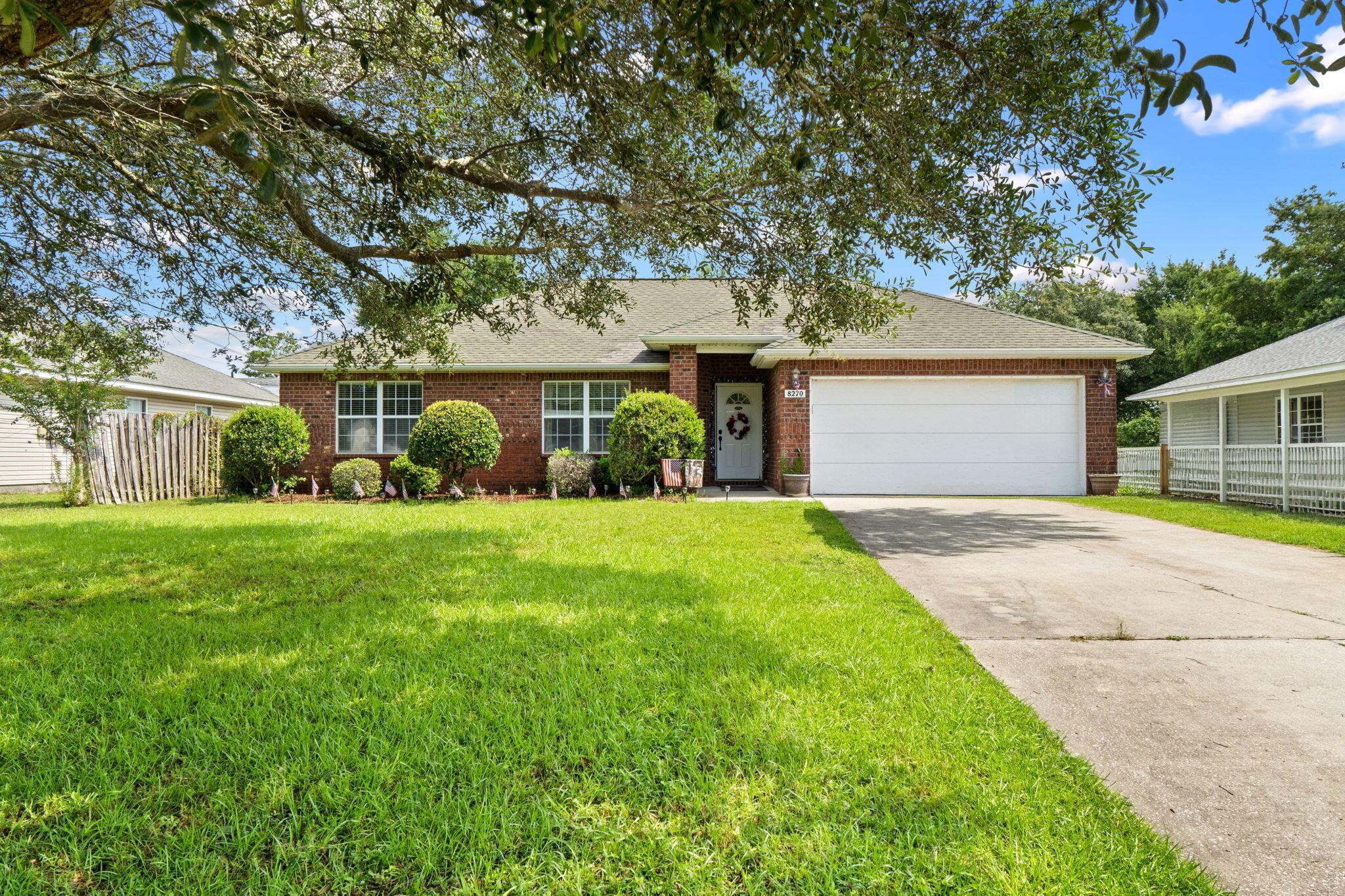 TENANTS ARE OUT!! SHOWINGS CAN BEGIN! New Roof going on next week!

Opportunity knocks in one of Northwest Florida's fastest-growing communities. Welcome to 8270 Segura Street -- an affordable single-family home in Navarre, FL with a sought-after split floor plan, oversized lot, and unbeatable price point for first-time home buyers, military families, and savvy investors alike.

Situated on nearly a third of an acre, this Navarre starter home offers the space and potential today's buyers are searching for. The split floor plan provides privacy and flexibility, while the expansive kitchen -- a true centerpiece of the home -- delivers the oversized layout that is increasingly rare at this price range in Santa Rosa County. Original finishes throughout mean the next owner has a blank canvas to personalize, update, and build instant equity.

Whether you're a first-time buyer looking to plant roots in Navarre's thriving Gulf Coast community, a VA loan buyer stationed at nearby Eglin AFB or Hurlburt Field, or an investor looking to capture appreciation in a market that saw 7.4% year-over-year growth, this property checks every box. Navarre continues to outpace neighboring markets with declining inventory, rising home values, and a lifestyle that rivals Destin at a fraction of the cost.