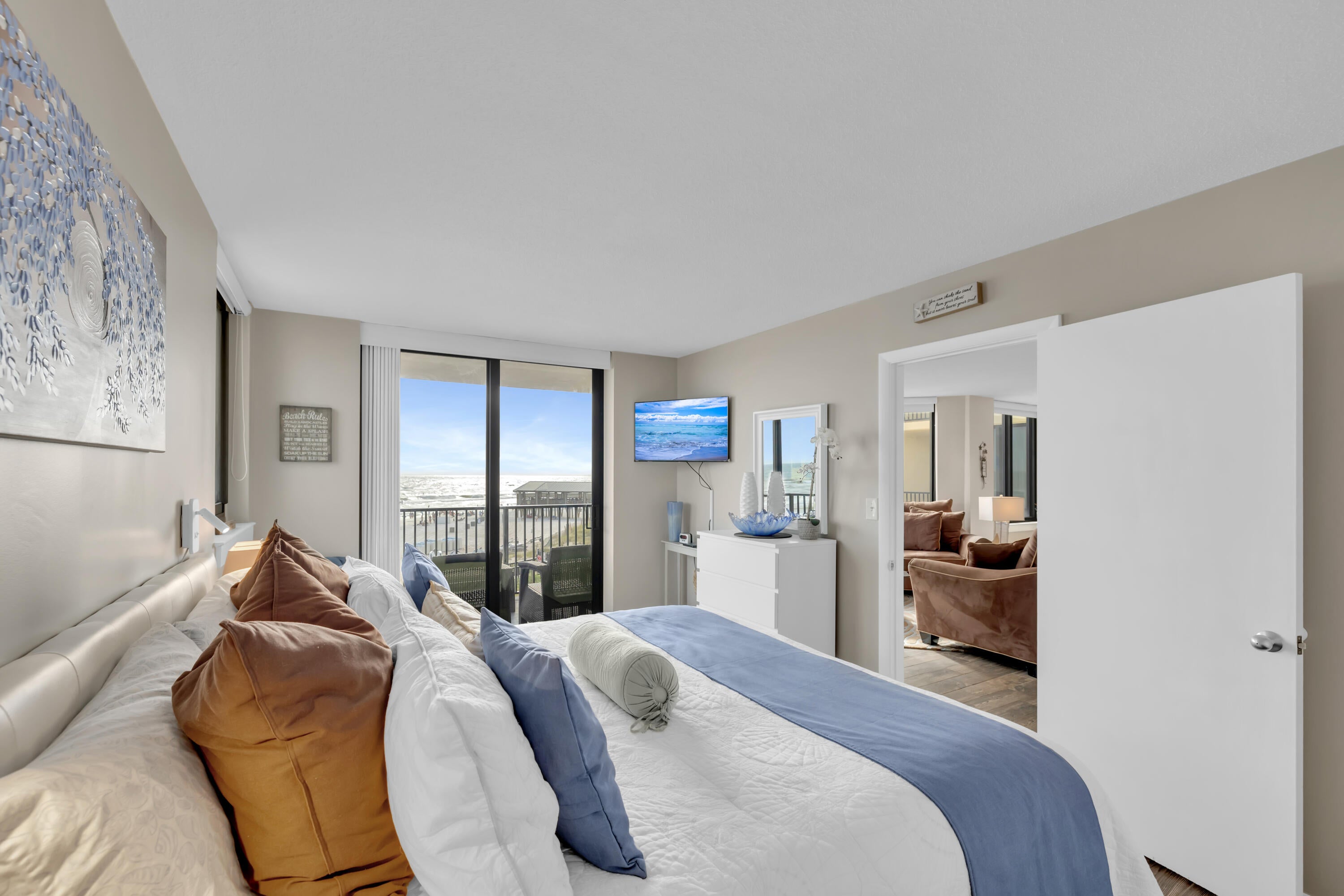 LOW FLOOR. HIGH APPEAL. UPDATED THROUGHOUT.
Sunbird West 305 is a well-appointed one-bedroom Gulf-front condo in Panama City Beach, Florida, with a low-floor location, direct Gulf views, and a master bedroom on the Gulf with sliding glass door access to the balcony.
This unit has been extensively updated and thoughtfully finished throughout. Tile flooring runs through the entire condo, while rolling shades, coordinated furnishings, coastal decor, and added design details give the interior a polished, complete feel.
The updated kitchen features shaker-style cabinetry, quartz countertops, a glass tile backsplash, stainless steel appliances, and a fully equipped layout. The dual-access bathroom includes a tiled shower, rain showerhead, and glass shower door.
The master bedroom includes a king-size bed, Gulf views, and direct balcony access. From the balcony, enjoy front-and-center views of the beach, the Gulf of Mexico, the Pineapple Willy's pier, and phenomenal sunsets.

The Sunbird Condo is a gulf front, gated complex that offers ample parking, shuffleboard, tennis courts, elevators, laundry rooms, fitness center, and 3 pools, with one being heated. The entire resort and its pools have been through a complete renovation including all new exterior paint, a new roof, new Trex decking, grills, and high-impact windows and doors, making it feel like a brand new resort! Located right next door to Pineapple Willy's restaurant with several attractions, shopping, and restaurants within walking distance. Additional Panama City Beach attractions include Dolly Parton's Pirates Voyage Dinner & Show, Topgolf, McGuire's Irish Pub, and Tootsie's Orchid Lounge.
HOA dues are $2,419.94/quarter and include water, sewer, trash, cable/TV, pest control, WiFi, and full use of amenities. 
The HOA will be soon replacing the HVAC system, the current one is from 2012 and the water heater manufacturer date is 2011.  
All measurements are deemed correct, buyers should verify if they are important.