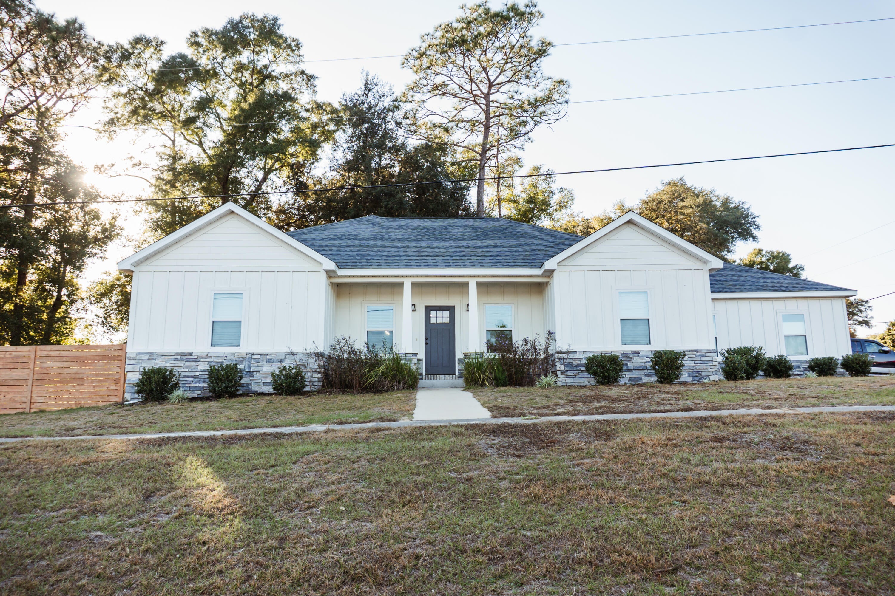 Available 12/7/26! 4/2 as South Crestview as you can get in Pinnacle Point SD! A short commute to Duke Field, Eglin AFB, and Destin! This newer construction custom home has an open kitchen with marble bar that opens up to a large family room with a cathedral ceiling, PERFECT for entertaining. Master suite has a HUGE closet, marble shower, and vanity! Across the other side of the house, you will find 3 very spacious bedrooms, and the second bathroom. This house has storage closets around every corner.! LVP flooring throughout. Pets will be allowed under 35 lbs. and with owner approval and $400 non-refundable Pet Fee. No Smoking or Vaping inside the home. Applications are done online at www.rentgoodlife.com.