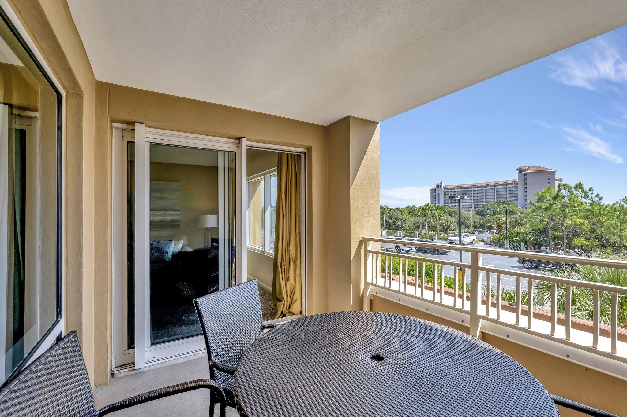 FULLY FURNISHED WITH ALL UTILITIES INCLUDED! This 2nd floor, 1-bedroom condo is easily accessible via the stairs or elevator and views of the Gulf of Mexico can be seen in the distance. Enjoy your coffee out on the private balcony while watching the sunrise over the Gulf. This spacious floor plan features a king bed and a sleeper sofa for overnight guests. You will love the ease and convenience of the proximity to the beach, putt putt golf, and the Beach House restaurant. Luau offers an on-site fitness center, sundeck, and an oasis getaway with a resort style pool, relaxing waterfall, hot tub, seasonal tiki hut, and grilling area. This fantastic condo is available for a 6-month lease. Come relax and enjoy the resort lifestyle!