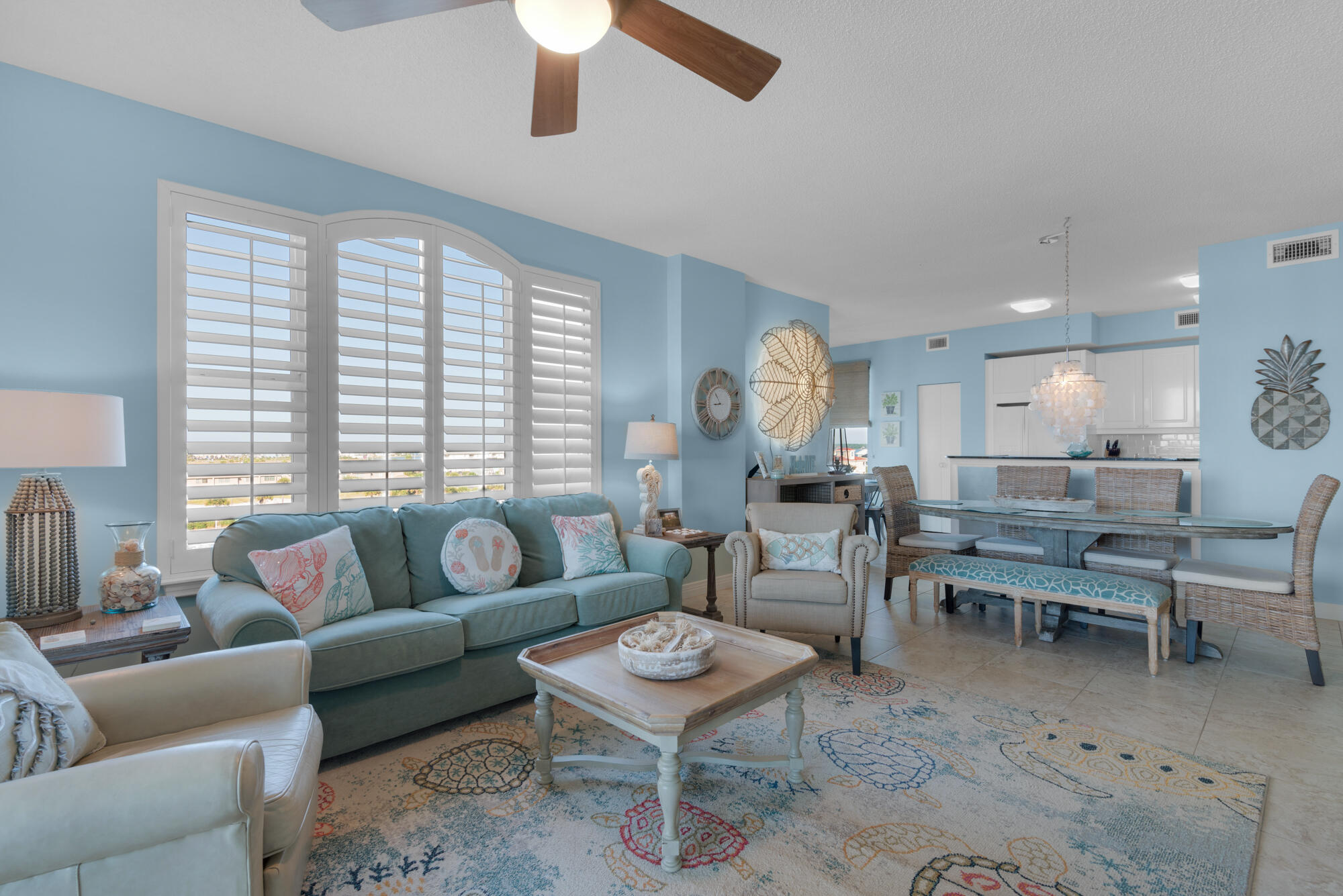 Beautiful Gulf-front 3 bedroom, 3 bath condo offering  1,770 sq. ft. of coastal living on the stunning Gulf of America. This spacious property features breathtaking water views, a large private balcony to watch beautiful sunsets, and excellent rental potential. Beautifully decorated throughout, the open and inviting layout is perfect for entertaining or relaxing by the beach. The primary suite includes a luxurious jetted tub, creating the perfect private retreat after a day in the sun. Whether you're looking for an investment property, vacation getaway, or full-time residence, this beachfront gem offers the ideal combination of comfort, style, location, and income opportunity. Amenities include covered parking, Olympic size swimming pool, tennis/pickle ball courts, fitness room and social center with a full kitchen for entertaining.