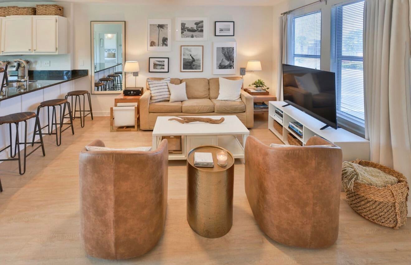 Investor Opportunity!  This remodeled condo is currently operating as a short term rental and offers an excellent opportunity for investors or those looking for a beach getaway. Located on Okaloosa Island, directly across the street from the beach, this ground-floor unit offers convenient, single-level access and an easy walk to the nearby beach access. Enjoy being within walking distance of restaurants, shops and nightlife. The current owner has made numerous updates, including updated flooring throughout, appliances, granite countertops, and new interior light fixtures.