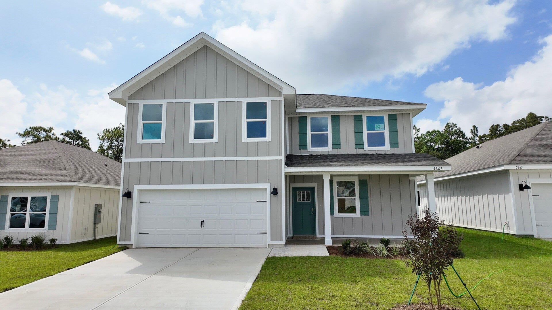Welcome to Marlin Place Community offering residents use of a beautiful community pool, pavilion, sanded volleyball court, cornhole area & streetlights. The Belfort' floorplan is a highly desirable open concept plan. The kitchen, living room & dining area flow together for relaxed living. Open kitchen features: all stainless-steel appliances, pantry, Quartz kitchen countertops, nice island, smooth-top range, built in microwave & quiet dishwasher. Bedroom 1 on the first floor offers a spacious walk-in closet, & adjoining bath has a double vanity, large shower, linen and water closet. This highly desirable home comes standard with a Smart Home Technology package with several Smart devices for your convenience. ALL LISTING pictures, colors, features, and size may vary. Square footages are approximate.
