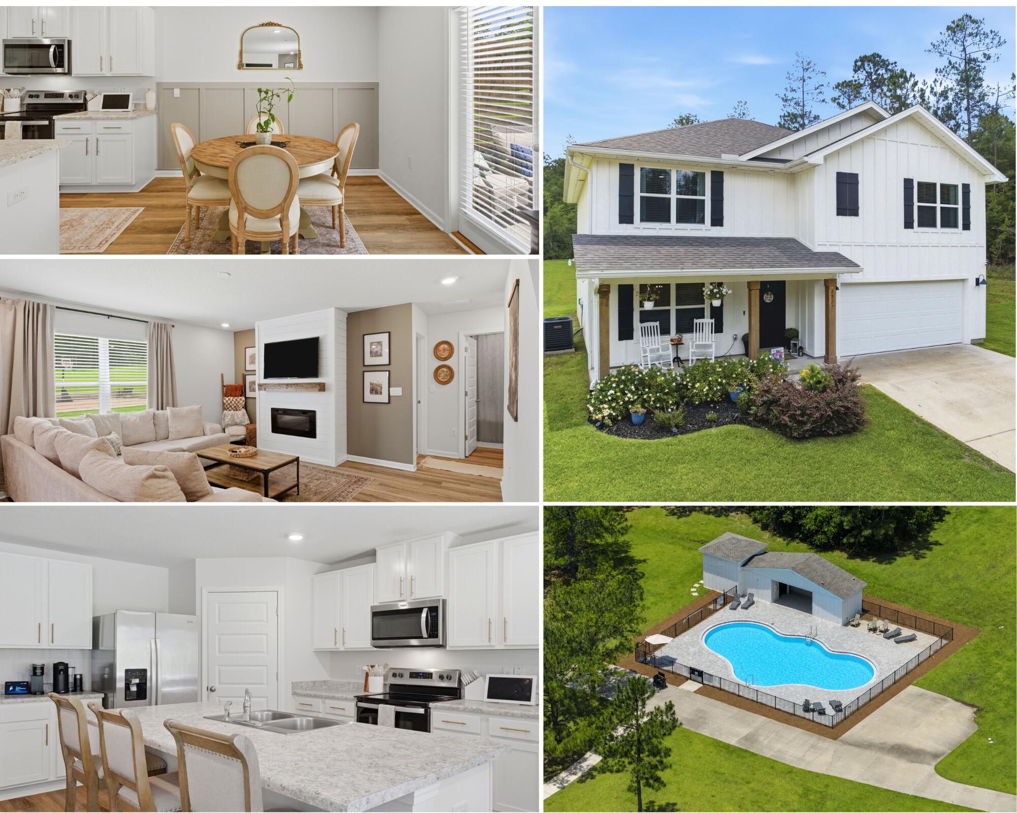 WELCOME TO HERITAGE PLANTATION! Built in 2023 and situated on a large homesite surrounded by the natural beauty that makes Heritage Plantation one of the most desirable communities, this stunning 5-bedroom, 3-bath Hayden floor plan offers the perfect blend of modern construction, thoughtful upgrades, and resort-style neighborhood amenities. Residents enjoy access to a beautiful community clubhouse, resort-style swimming pool, scenic ponds, walking trails, sidewalks, and expansive green spaces, all while enjoying larger homesites and a peaceful, rural atmosphere. The highly sought-after open-concept floor plan was designed with both everyday living and entertaining in mind. The spacious living room serves as the heart of the home and features a custom-built shiplap fireplace feature wall that creates a warm and inviting focal point. Beautiful wood-look flooring flows throughout the main living areas, while plush carpeting adds comfort to the bedrooms and upstairs spaces. The gorgeous kitchen showcases stainless steel appliances, a smooth-top range, pantry, quiet dishwasher, abundant cabinetry, upgraded gold cabinet hardware, a large island with bar seating, and an adjoining dining area perfect for gathering with family and friends. Throughout the home, the sellers have invested in extensive custom upgrades and designer finishes. The entryway has been enhanced with a custom-built accent wall and upgraded light fixture, creating an impressive first impression. The formal dining room features beautiful custom board-and-batten wall detailing, while the breakfast area has been elevated with its own custom accent wall. The downstairs guest bathroom has been transformed with designer wallpaper, an upgraded mirror, upgraded lighting, upgraded faucet, and decorative hardware. The laundry room has also been beautifully upgraded with a custom accent wall, decorative shelving, cabinetry, and additional storage solutions. Upstairs, the spacious primary suite offers plenty of room for large furniture and features an oversized walk-in closet with a custom-built organization system, upgraded bathroom faucets, and an oversized linen storage closet. Additional bedrooms and bathrooms have been enhanced with custom accent walls, designer wallpaper, and decorative finishes that give the home a truly custom feel rarely found in newer construction.

A first-floor bedroom and full bathroom provide flexibility for guests, multi-generational living, or a home office. Upstairs, a spacious loft offers endless possibilities as a second living area, media room, playroom, homeschool space, workout room, or office.

Step outside and discover one of the property's standout features. The backyard has been thoughtfully designed for both recreation and entertaining and includes a massive 25' x 25' basketball court, an extended concrete patio, and a custom-built privacy wall that creates a cozy outdoor living space while providing the perfect backdrop for plants and decorative accents. The large backyard backs up to a peaceful natural setting, offering privacy and beautiful views.

Additional features include a tankless water heater, Smart Home Connect system with integrated smart devices, gas and electric utilities, upgraded irrigation with new Rain Bird heads, professionally installed permanent Govee exterior lighting with dedicated outlet and attic access, a durable and attractive Hardie Board exterior, covered front porch, two-car garage, and a roof and HVAC system that are both in excellent condition.

This better-than-new Heritage Plantation home offers thousands of dollars in custom upgrades already completed, an incredible outdoor entertaining space, modern smart-home conveniences, designer finishes throughout, and access to some of the area's most desirable community amenities. Combining style, functionality, recreation, and location, this exceptional property is truly move-in ready and a must-see.