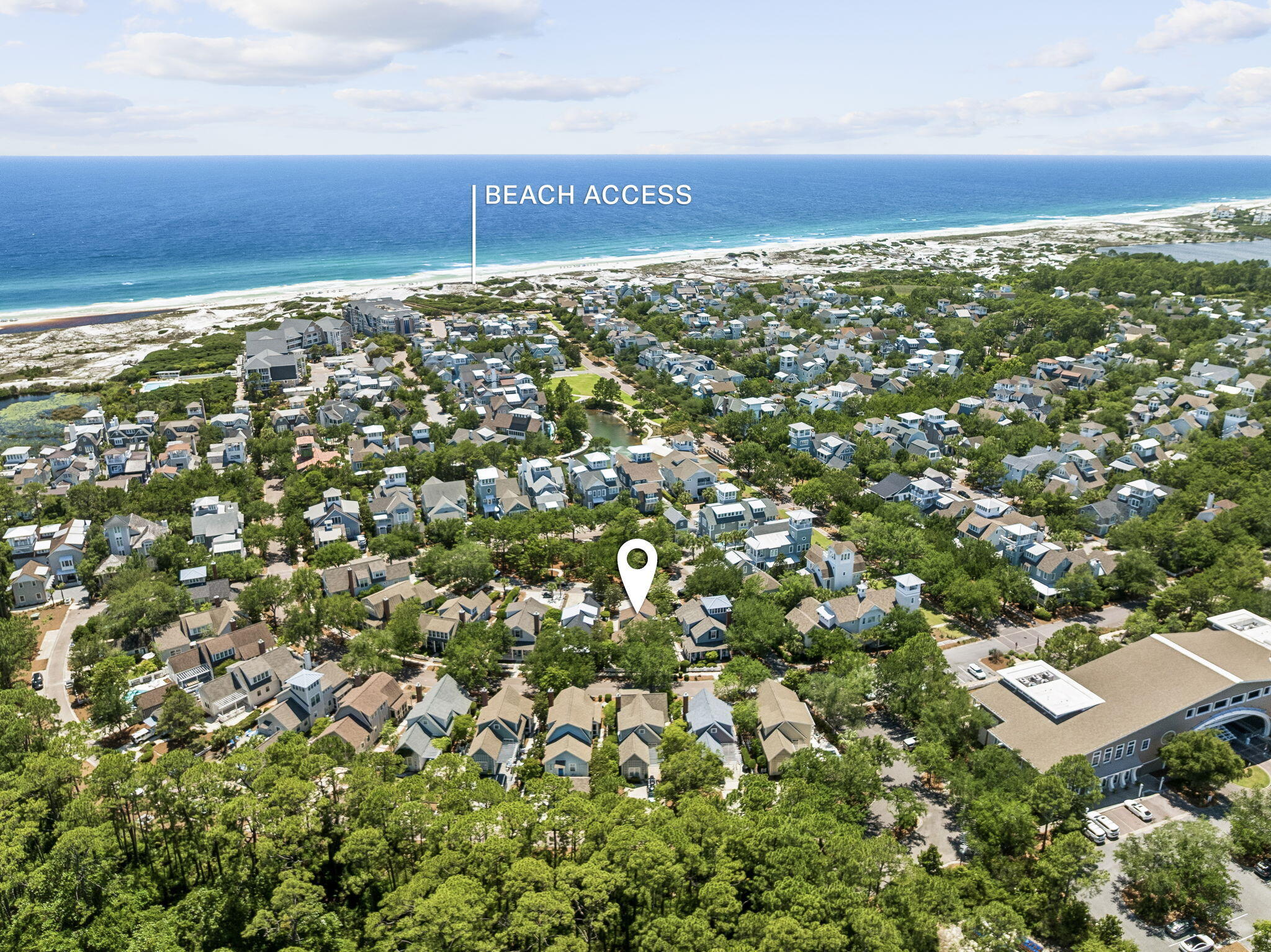 Located south of Scenic Highway 30A in the highly sought-after WaterSound Beach community, 230 Salt Box Lane is a beautifully appointed coastal retreat offering the perfect blend of luxury, comfort, timeless beachside charm, and exceptional rental potential. Situated within one of 30A's premier gated communities, this property presents a compelling opportunity for both personal enjoyment and investment, with strong vacation rental appeal driven by its prime location, desirable floor plan, and access to world-class amenities.

Residents enjoy on-site security, multiple private deeded beach access points, and more than a mile of pristine private Gulf-front shoreline. This thoughtfully designed 3-bedroom, 3-bathroom home comfortably accommodates up to eight guests and features warm, inviting interiors enhanced by soaring 18-foot ceilings in the living area, abundant natural light, and sophisticated coastal finishes throughout.

The open-concept living area serves as the heart of the home, featuring a fireplace, spacious dining area, and a beautifully equipped kitchen complete with stainless steel appliances, granite countertops, and ample seating for family and friends. A private office provides an ideal work-from-home space, while the screened porch offers a peaceful setting for morning coffee, afternoon reading, or evening relaxation. The first-floor primary suite is a serene sanctuary featuring a king bed, oversized television, and a luxurious en-suite bath with a walk-in shower. Upstairs, a second primary suite boasts vaulted ceilings, designer details, and a spacious private bath. Across the catwalk overlooking the main living area, the charming third bedroom showcases custom-built full-over-full bunks, built-in storage, bench seating, interior windows, and a television--creating a fun and functional space for guests of all ages. The home's dual primary suites, dedicated office, and bunk room configuration make it especially attractive to vacationing families and groups, enhancing its desirability as a rental property.

Outdoor living is equally impressive, with multiple gathering spaces including a welcoming front porch with swing and rocking chairs, a screened porch, a pergola-covered dining area with seating for eight, accent lighting, and a ceiling fan. The fully fenced yard provides additional privacy and convenience for entertaining and family enjoyment.

The property also includes a golf cart, a highly sought-after rental amenity that makes it easy to explore the community's exceptional offerings, including two resort-style pools, miles of scenic boardwalks and nature trails, and convenient access to nearby destinations such as Alys Beach, Rosemary Beach, and The Big Chill.

Whether you're seeking a full-time residence, a second home, or a proven income-producing investment, 230 Salt Box Lane offers rare versatility in one of 30A's most exclusive gated beachfront communities. With accommodations for up to eight guests, premium community amenities, private beach access, and a location that consistently attracts visitors year-round, this property is exceptionally well-positioned as a strong vacation rental while providing an unparalleled coastal lifestyle for owners and guests alike.