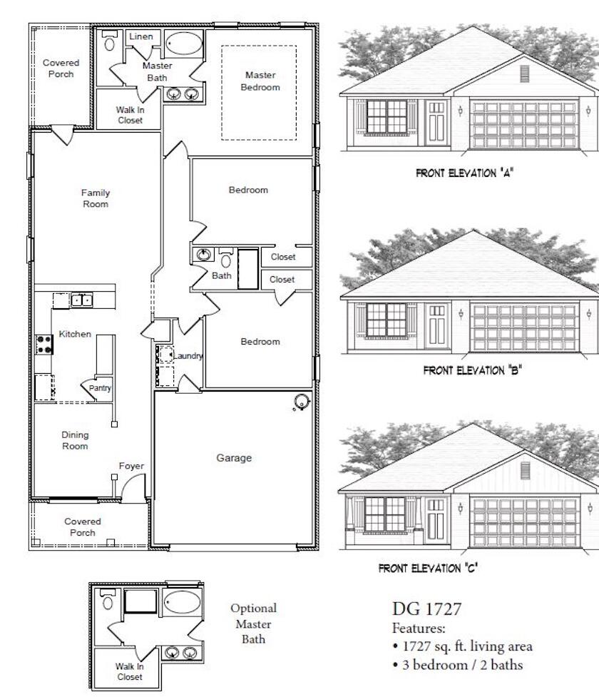 Step into this 3 bedroom 2 bathroom home and be completely blown away! This home comes with a formal dining and a breakfast bar. Did I mention quartz countertops? The bathroom counters have been upgraded to match. The spacious family room leads out to the covered porch which lends itself to a very large and private lot. The master bedroom has its' own ensuite upgraded with a 5' tiled shower. The master bath also has a large walk in shower. You will have no carpet in this house. All floors have upgraded LVP. Other upgrades include gutters all around, washer/dryer and refrigerator. This home sits at the end of the subdivision in the cul de sac and has a beautiful lamp post out front. This home comes with a 10 yr. Bonded Builders warranty. North Crestview offers ample dining and shopping as well as A rated schools>
