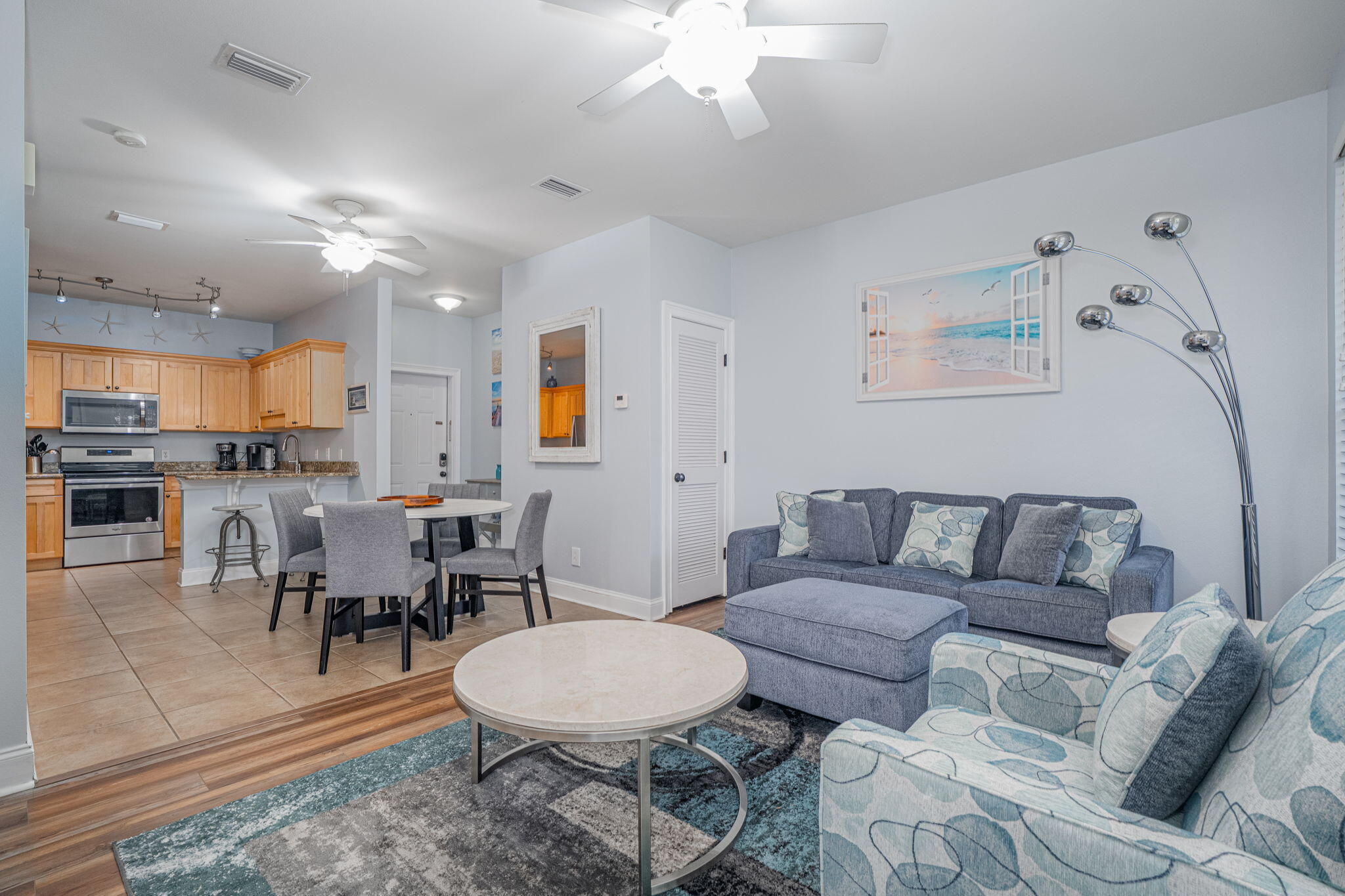 30A CONDOMINIUM - FULLY FURNISHED

Convenience and relaxation on 30A is waiting for you with this meticulously maintained first-floor, two-bedroom, two-bathroom condo in Topsail Village!  Positioned just steps from the community pool and less than 1 mile from public beach access points, this home provides access to the premier dining and retail destinations along 30A and Highway 98.

Offered in turn-key, move-in-ready condition, the property boasts numerous recent updates, including freshly painted interior walls, upgraded vinyl flooring, replacement of the HVAC and water heater, and new furnishings throughout the living area, dining space, and primary bedroom. All appliances have been maintained through a home warranty program.

HOA dues include exterior building maintenance, landscaping services, trash collection, pool care, and master insurance coverage, ensuring a low-maintenance lifestyle suitable for a primary residence, a secondary getaway, or an investment opportunity with a proven rental history. This unit has two bike racks in the parking lot, and the property is adjacent to the 19-mile bike trail that follows County Highway 30A.  The bike trail leads to Dune Allen Regional Beach Access, Grayton Beach State Park Trail/ beach access, Seaside, with restaurants and shopping along the way.
Don't miss the opportunity to make this your next home! Schedule a showing today!