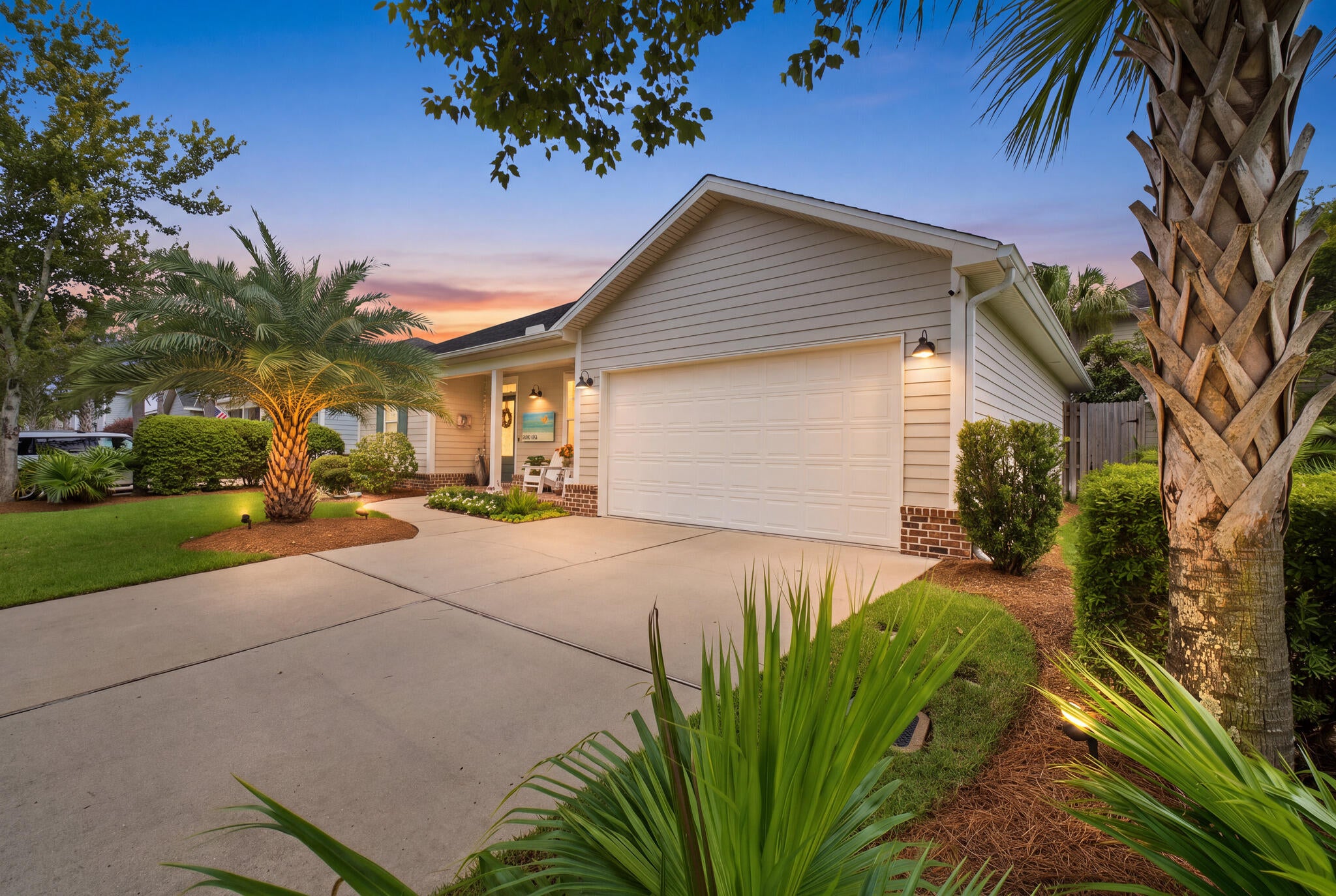Welcome to 127 Hatton Court, a beautifully maintained Huff Home in the renowned Church Street Village community, featuring one of the rarest floor plans ever offered. One of only six single-level homes in the entire neighborhood with a full two-car garage, this exceptional 3BR/2BA residence is tucked away at the end of a quiet cul-de-sac beside the community clubhouse, pool, playground & guest parking, while enjoying the added privacy of having no neighbor on its right side. Built in 2016, this 1,500± SF home combines an unmatched location with thoughtful upgrades including a brand-new HVAC system, new luxury vinyl plank flooring and new kitchen appliances. Just 2 miles from the sugar-white beaches of 30A, the new signalized Church Street/Hwy. 98 intersection has transformed golf cart access to Ed Walline and Dune Allen Beach while greatly improving convenience and safety. Enjoy nearby restaurants, shopping and beach access, with Helen McCall sports park directly across the street & Cessna Landing boat launch just 5 minutes away for boating & fishing enthusiasts. Outside, a magnificent Sylvester palm anchors the enhanced landscape with five additional palms, while fruit trees & other flourishing fruit vines create a private backyard garden oasis. The Owners' modern artistic style is reflected throughout, with select artwork & furnishings available separately.  HOA fees-maintains most landscaping means less maintenance & more time enjoying the South Walton/30A Lifestyle!