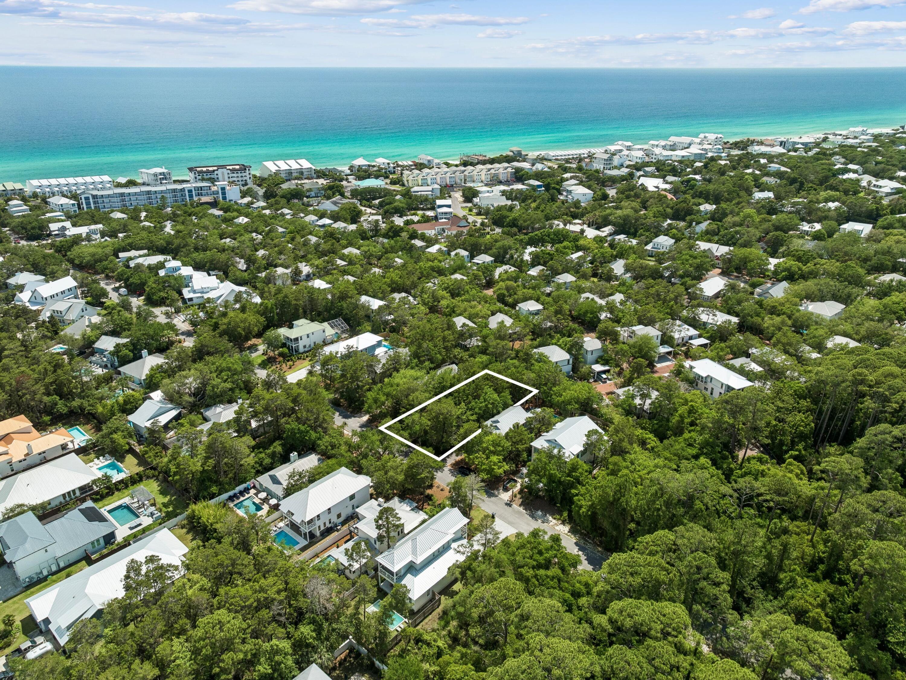 Positioned within the quiet coastal setting of White's Gulfview Estates, this generously sized homesite presents a rare opportunity to build a custom residence in one of the most desirable stretches along Scenic Highway 30A. Measuring approximately 55 by 129 feet, the property offers ample space to create a thoughtfully designed primary residence, second home, or investment property just moments from the beach.

Surrounded by the architectural charm and relaxed sophistication of nearby Alys and Rosemary Beaches, the location places owners within easy reach of celebrated dining, boutique shopping, and the lifestyle experiences that continue to define the Emerald Coast. White's Gulfview Estates itself remains intentionally low density with only approximately 80 homesites, creating a more private atmosphere framed by mature vegetation and classic coastal cottages.

Residents enjoy access to a private gated deeded beach entry, complete with golf cart and bicycle parking, along with an outdoor shower for easy post-beach convenience. Low HOA fees and short-term rental allowances further enhance the property's flexibility and long-term appeal, whether envisioned as a personal retreat or an income-producing investment.

With close proximity to the gulf's white-sand shoreline and the conveniences of Seacrest Beach, this homesite offers the ideal foundation for a custom coastal lifestyle tailored entirely to your vision.