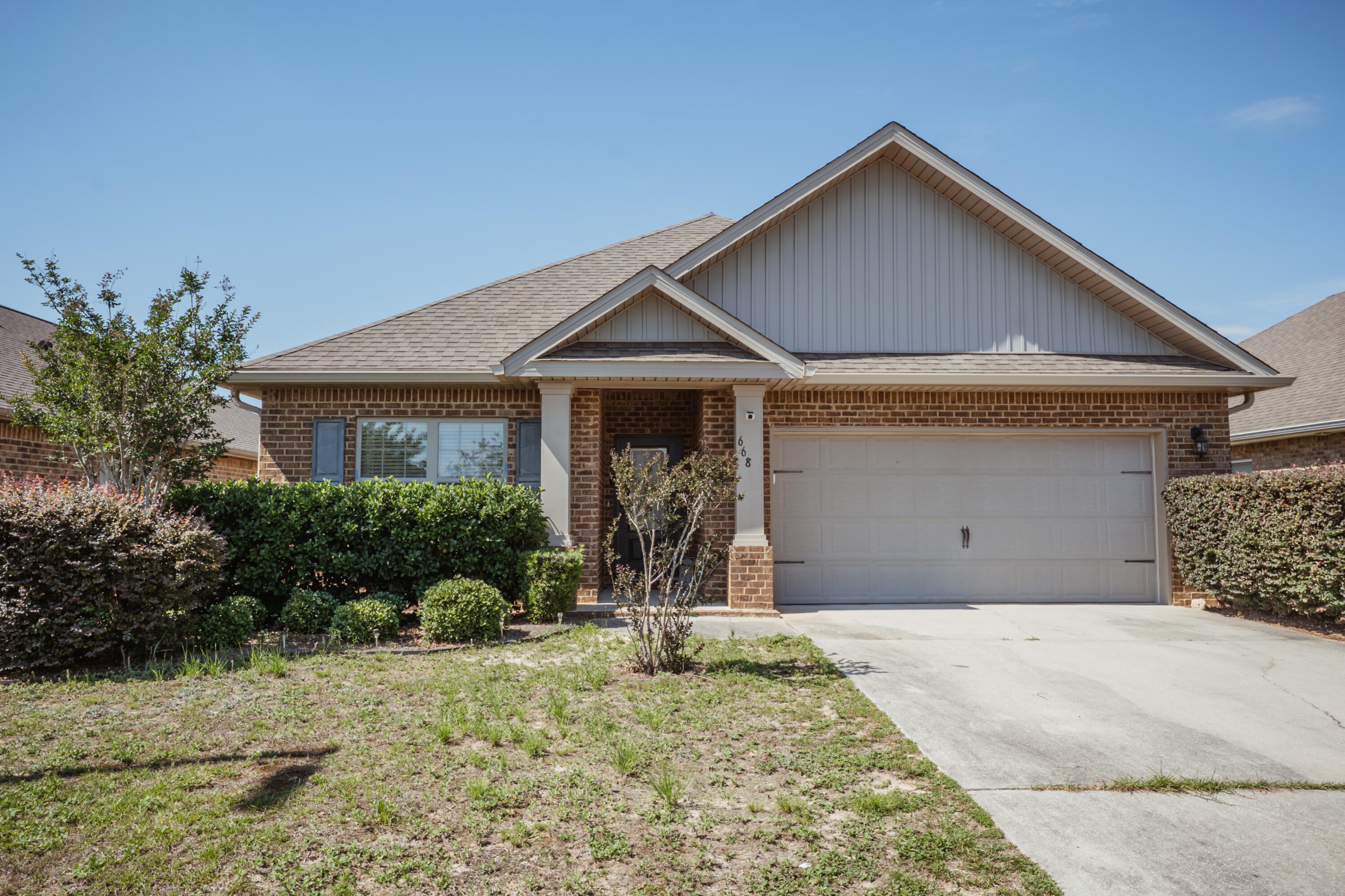 Available 06/18/2026..Another great craftsman style home in desirable Redstone Commons, pool community with a fantastic pool, community gathering area, outdoor grills, playground and much more. 3/2 split floor plan invites you into a large entryway and foyer. Barnwood flooring in the main living areas and master with carpet in the additional 2 bedrooms. Open concept floorplan boasts archways, niches, recessed lighting, and plenty of natural light. Additional bedrooms are large and guest bathroom is located between the 2 additional bedrooms in the hallway.  Spacious living room with views to the kitchen and dining area. Storage, granite, pantry and stainless appliance package are just fabulous in this kitchen with an island and space at the breakfast bar.  Looking for that space where you can have your own garden in the city.  Planter beds are well made and producing organic veggies and fruits.  Privacy fenced back yard and covered back porch area.  No inside smoking or vaping in the home.  Pets are allowed with a non-refundable pet fee and owner approval.